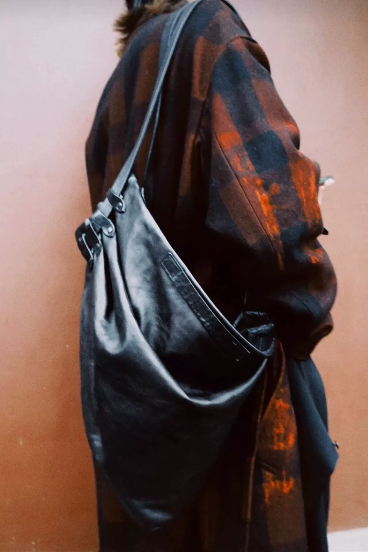 Yohji Yamamoto Leather Rivet Kendo Bag — detail
