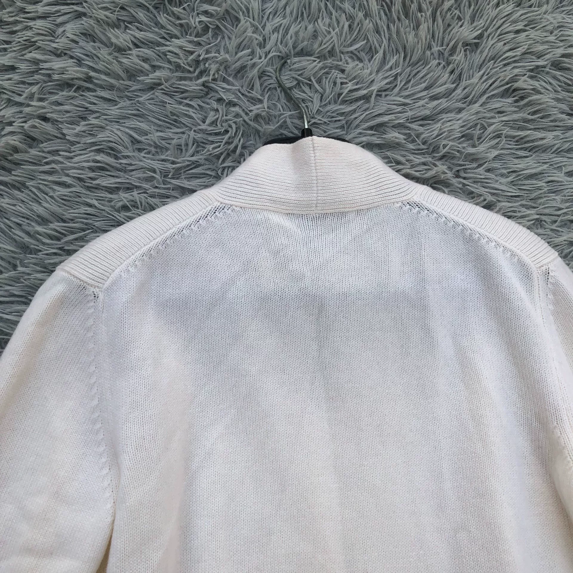 Dior Fringed Bee Logo Cardigan — label