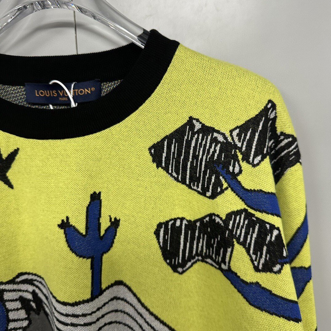 Louis Vuitton Animal Knit Sweater L — detail