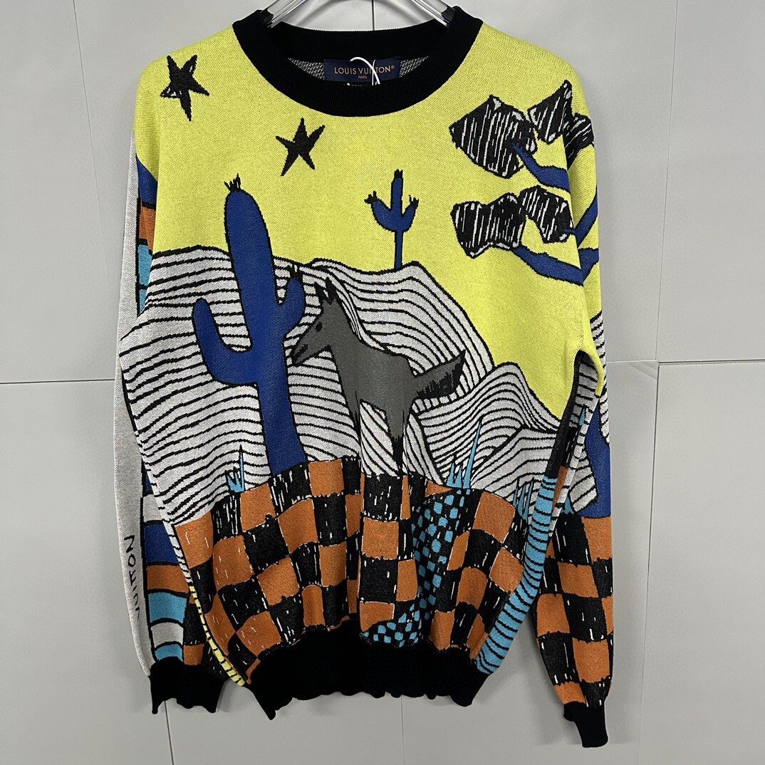 Louis Vuitton Animal Knit Sweater L