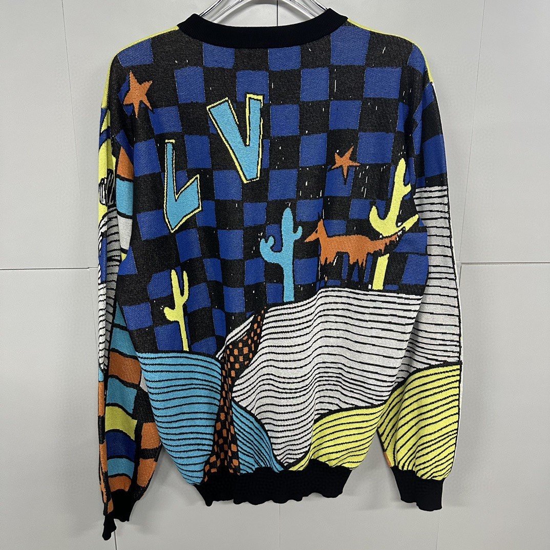 Louis Vuitton Animal Knit Sweater L — back
