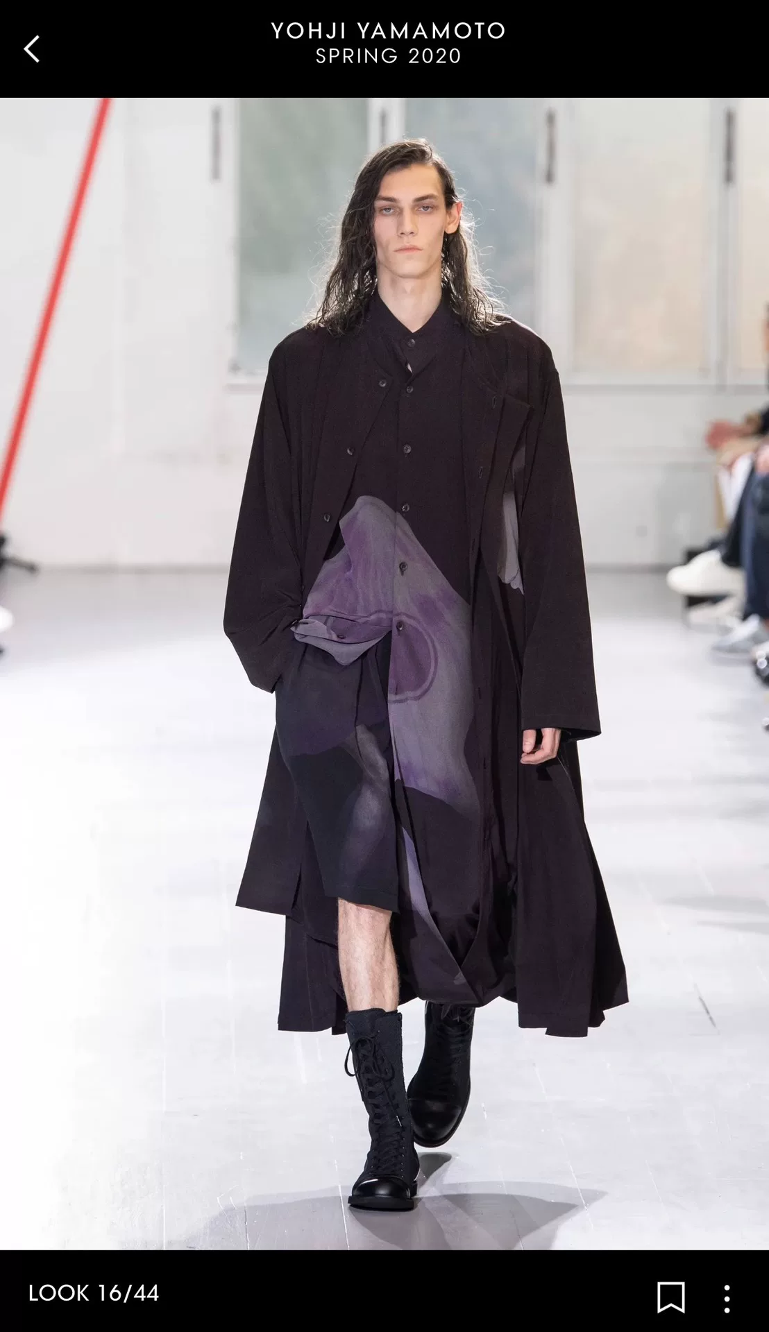Yohji Yamamoto 2020SS Acetate Coat — detail