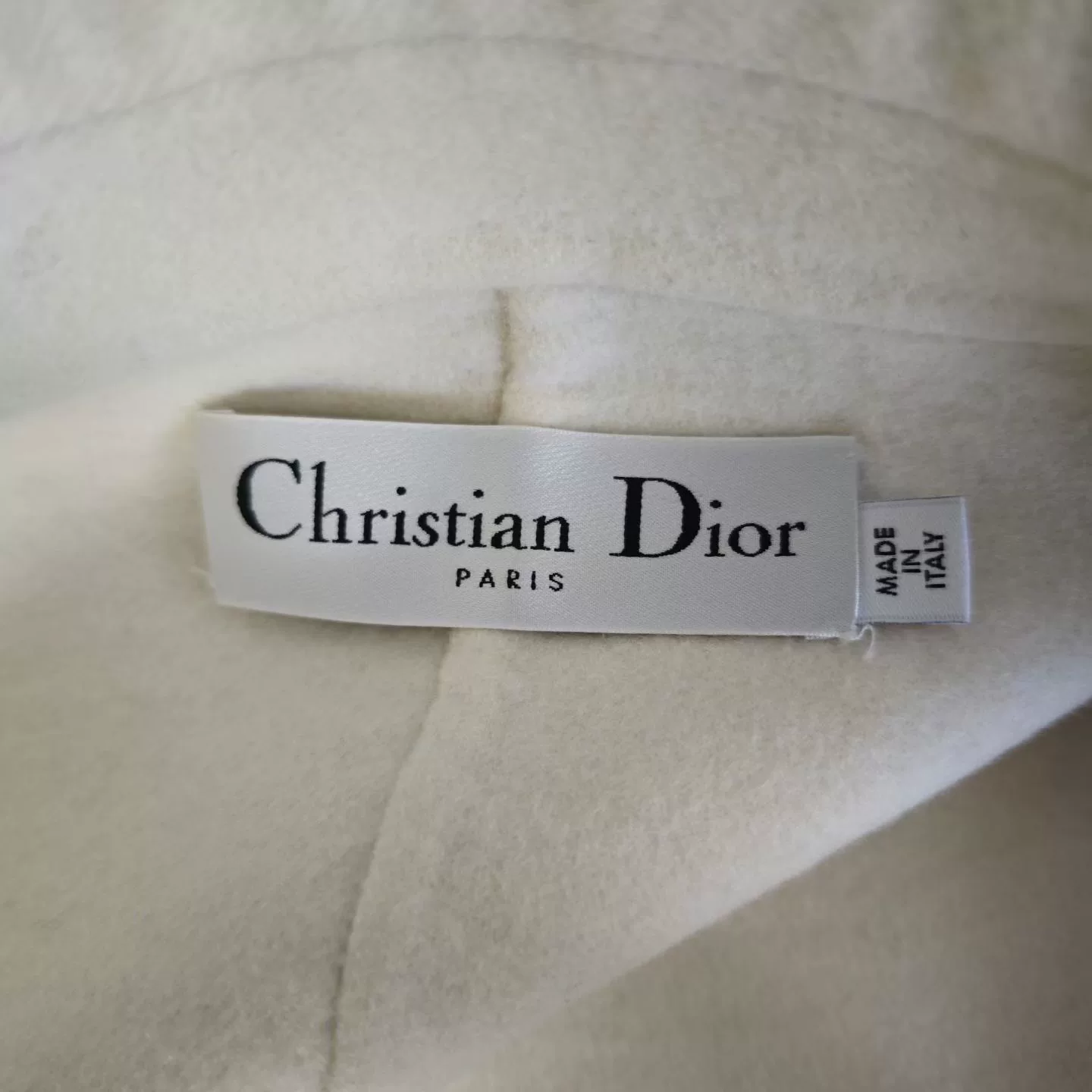Dior Milk White Double-Breasted Coat — detail