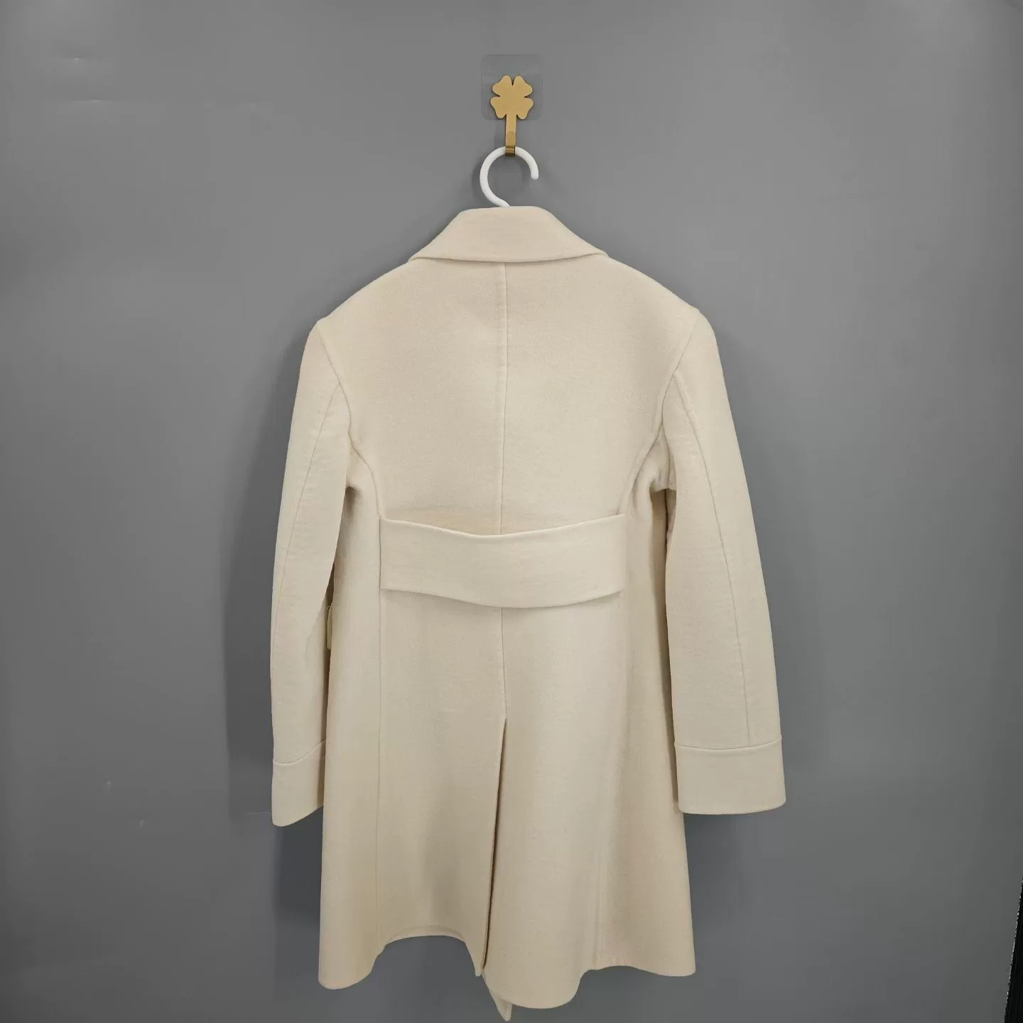 Dior Milk White Double-Breasted Coat — front