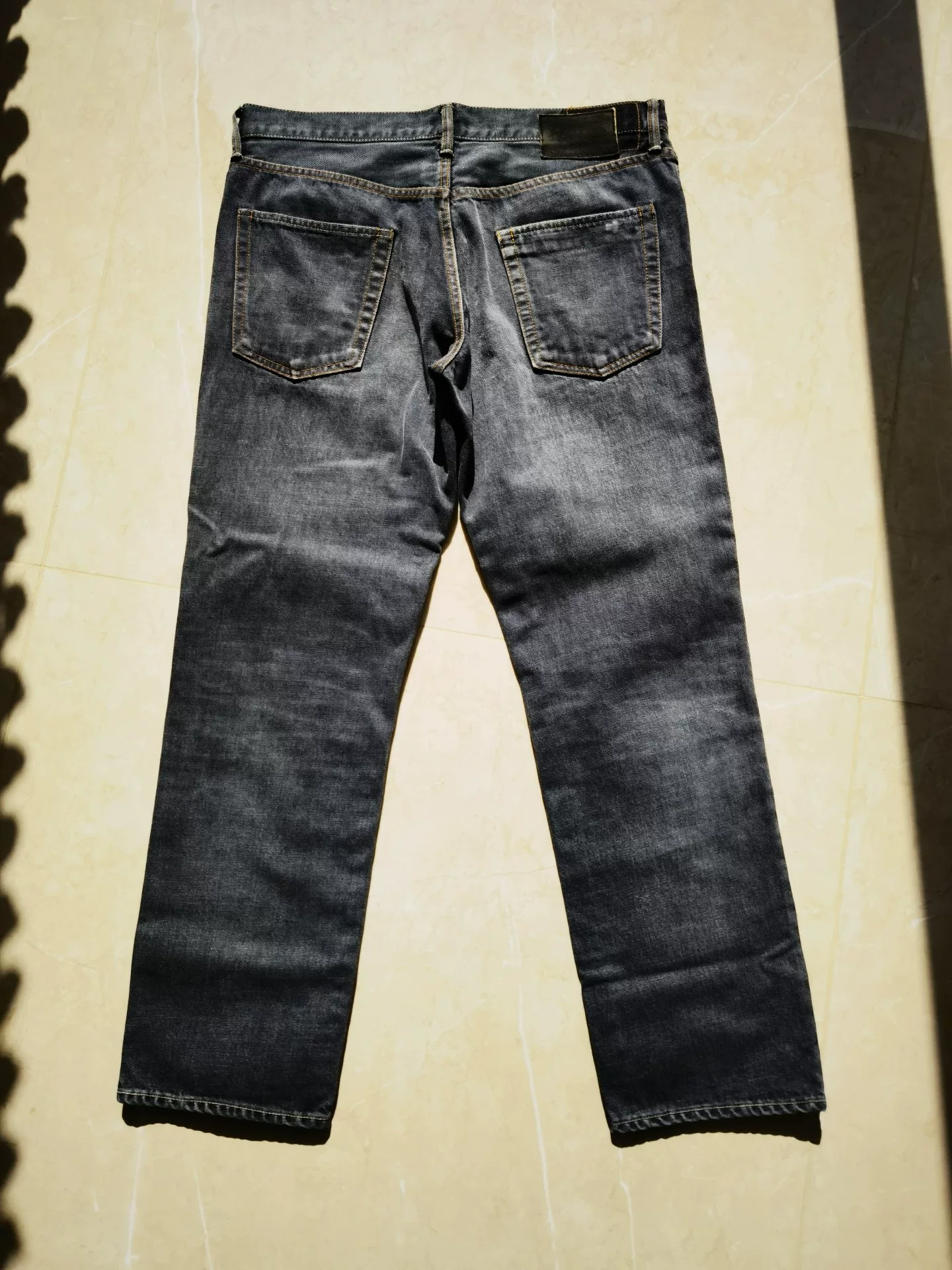 Visvim 04D10 Black Washed Jeans — front