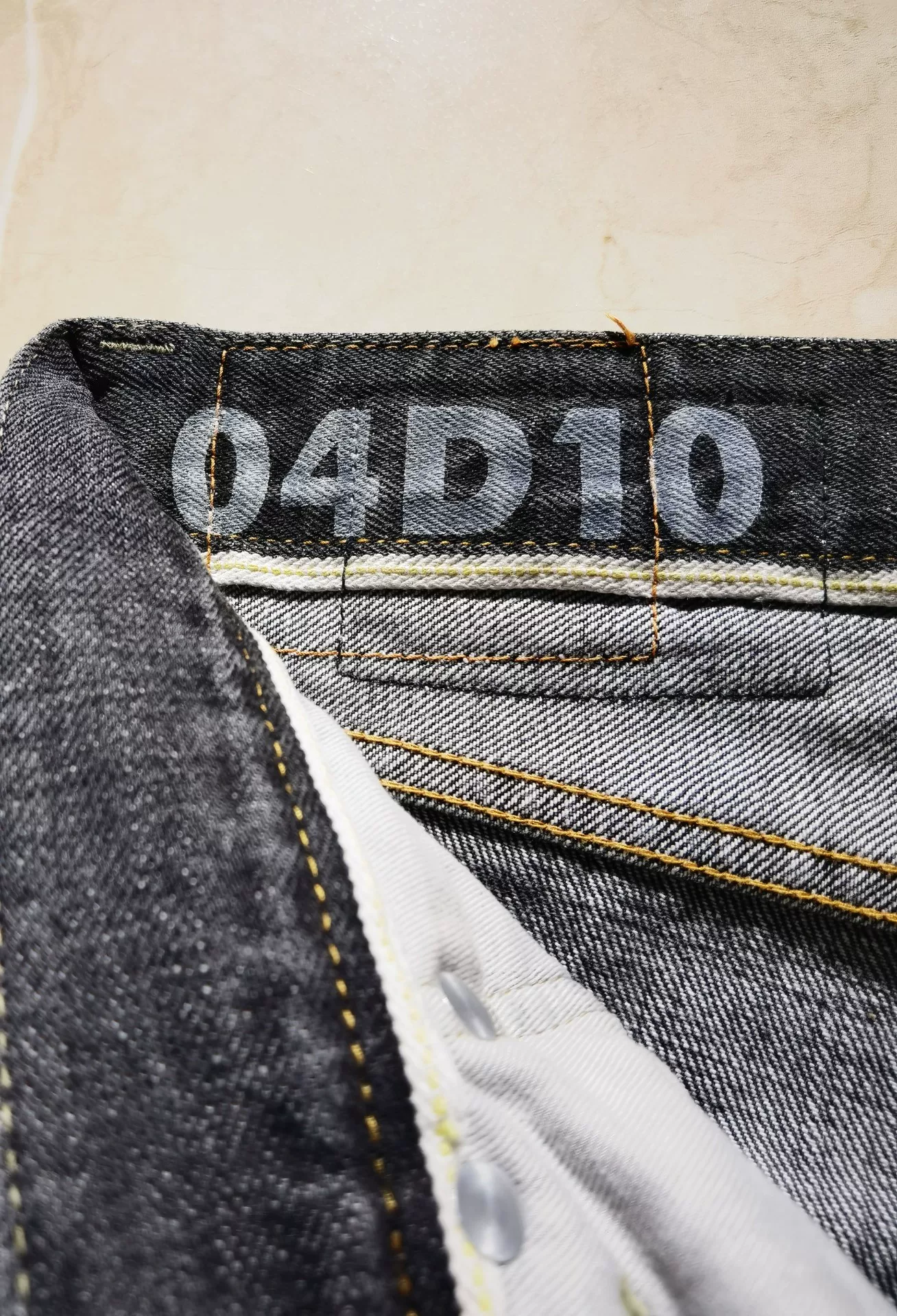 Visvim 04D10 Black Washed Jeans — label