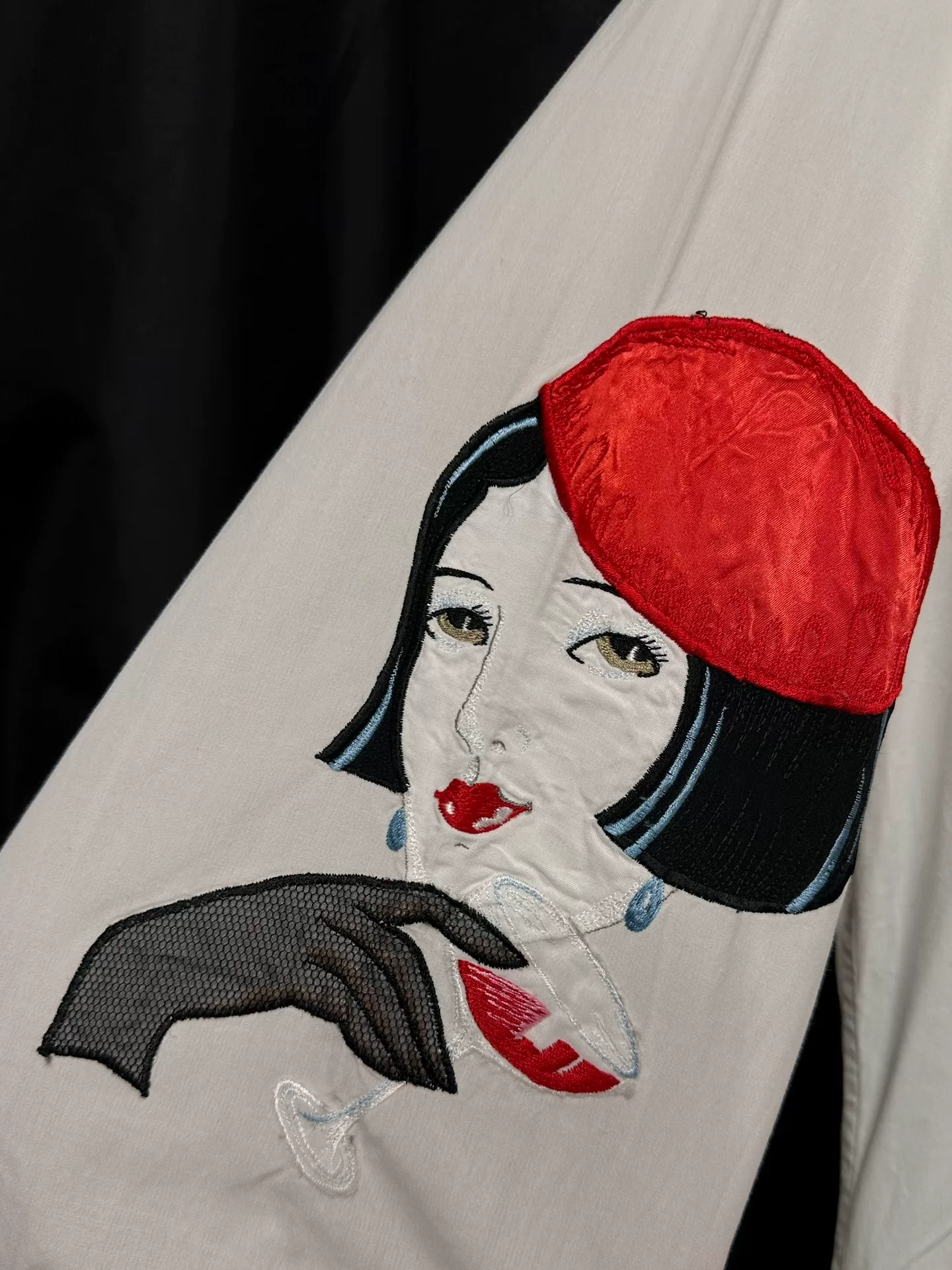 Yohji Yamamoto 04SS Embroidered White Shirt — back