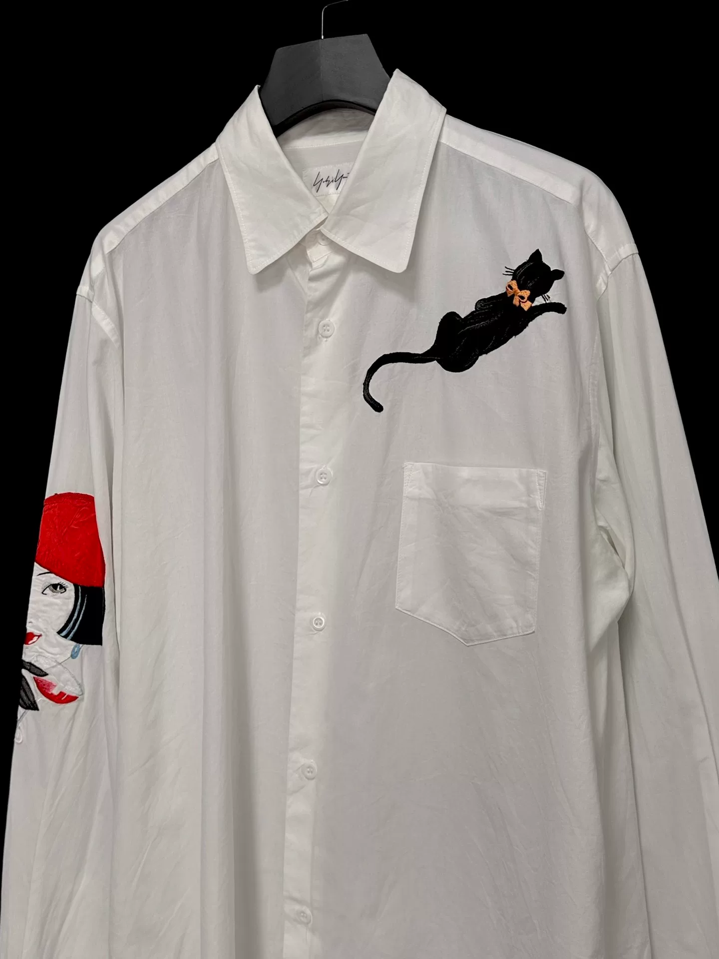 Yohji Yamamoto 04SS Embroidered White Shirt — front