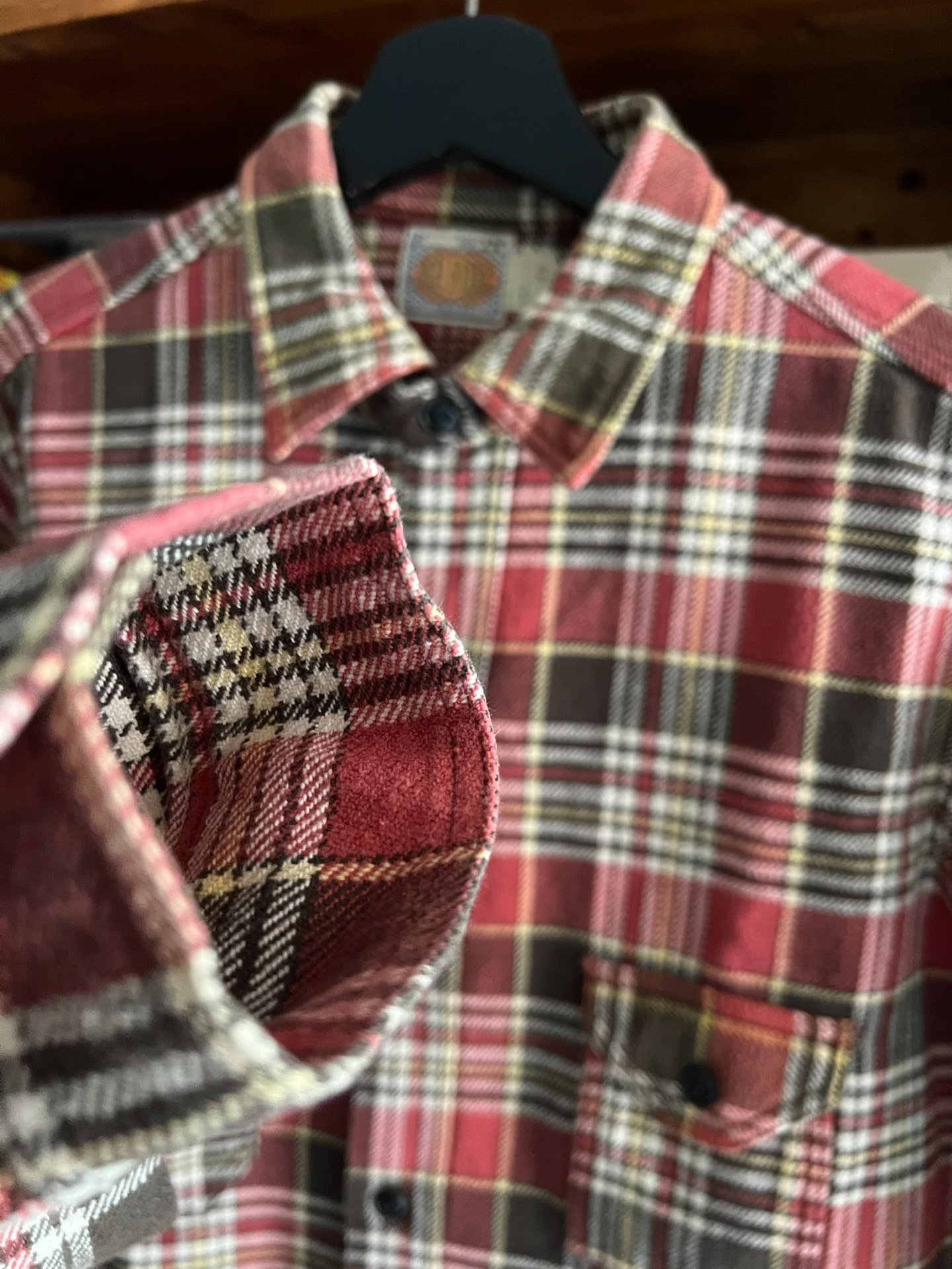 Freewheelers Bootleggers Check Flannel Work Shirt — back