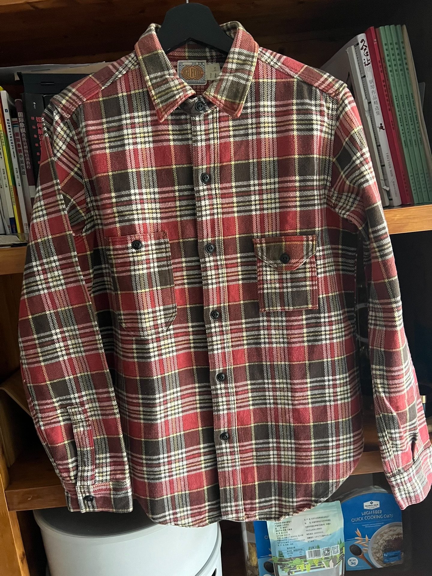 Freewheelers Bootleggers Check Flannel Work Shirt — front