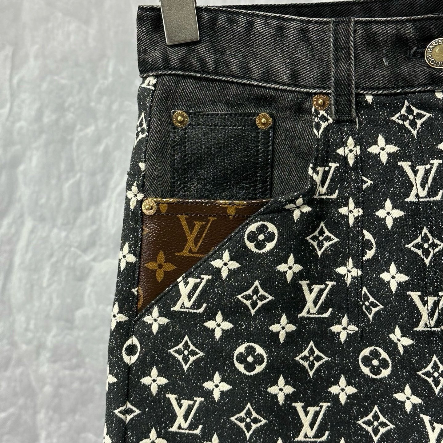 Louis Vuitton Monogram Tapered Denim Pants — back