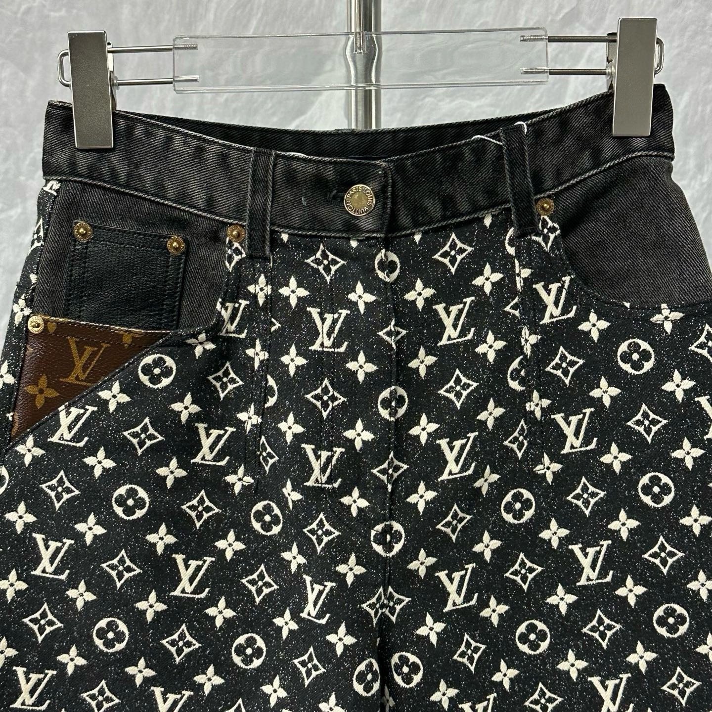 Louis Vuitton Monogram Tapered Denim Pants — detail