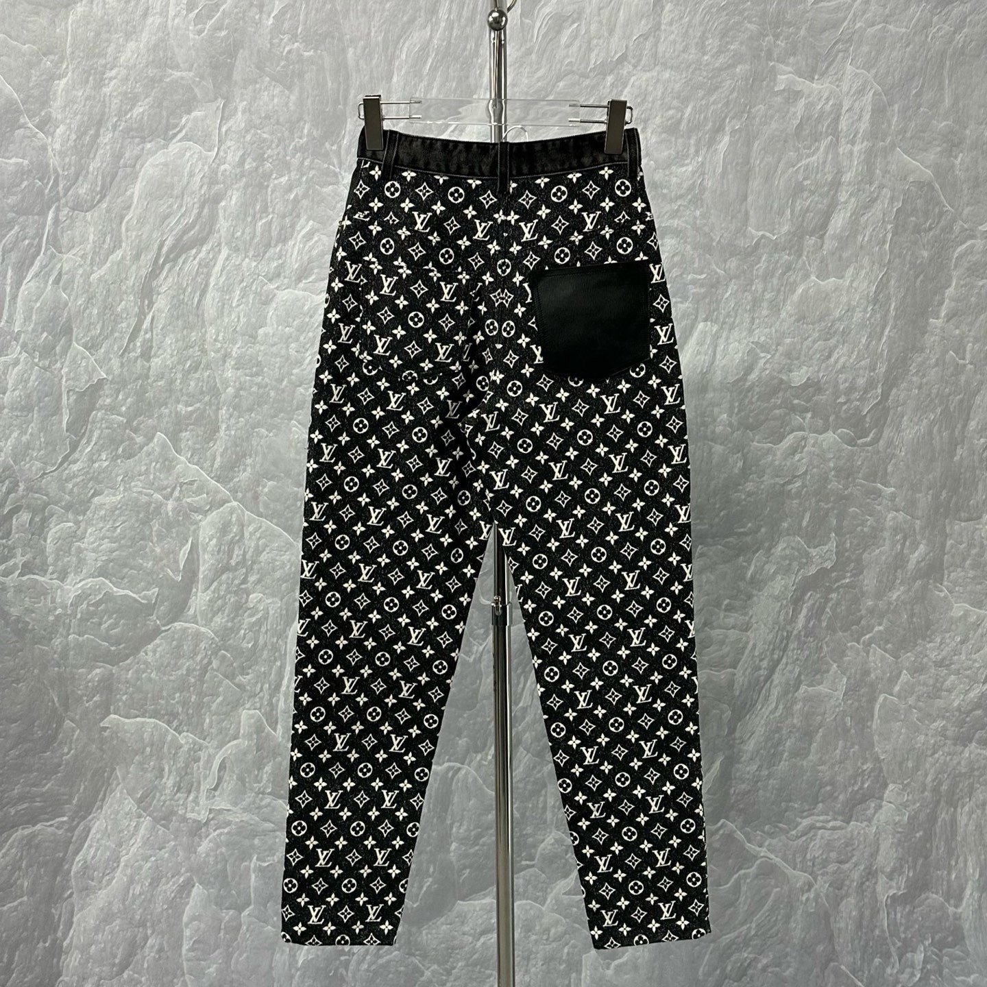 Louis Vuitton Monogram Tapered Denim Pants — label