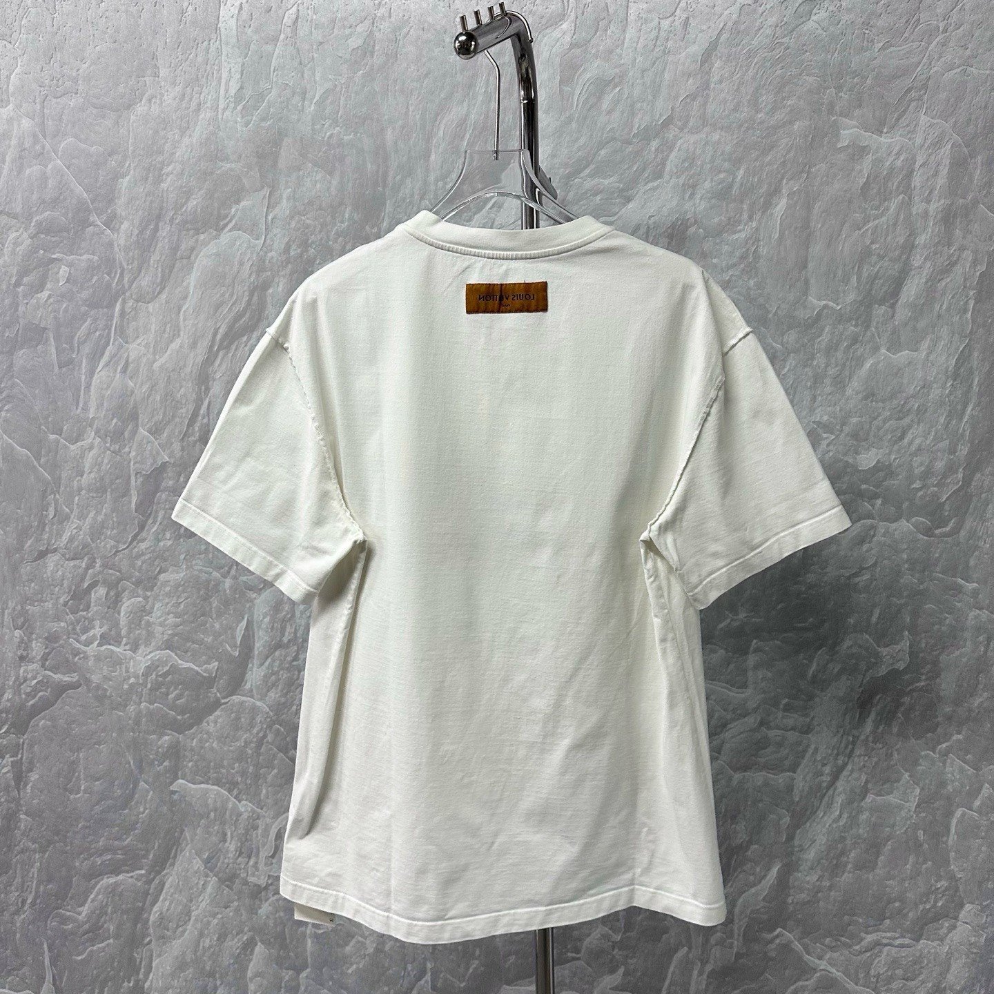 Louis Vuitton Embroidered Print Short-Sleeve Tee — back