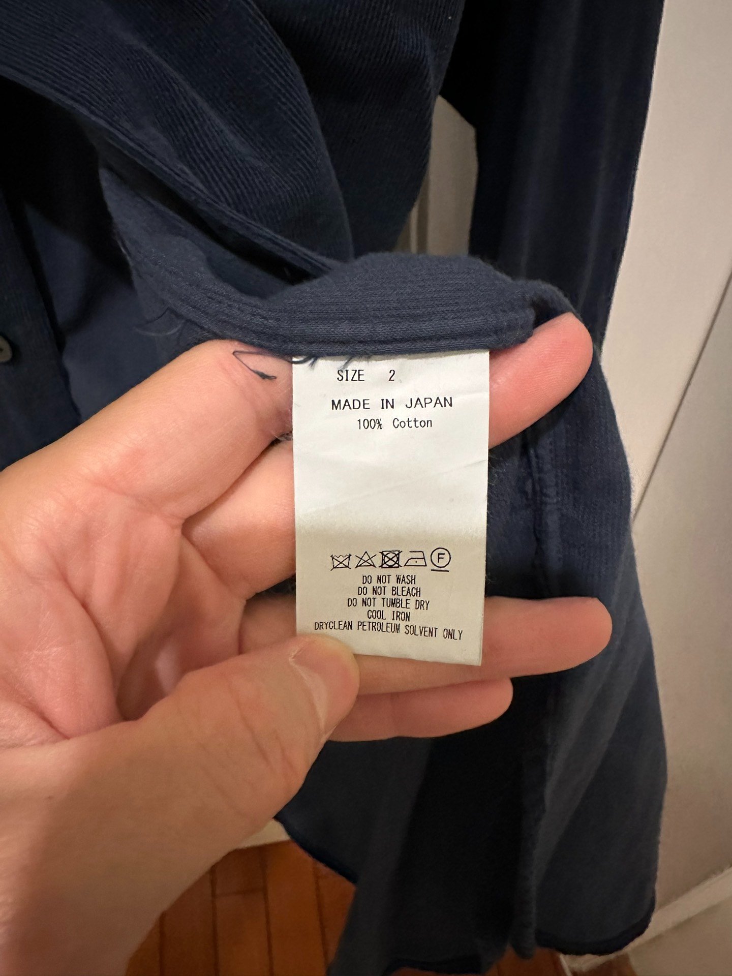 Markaware Deep Blue Corduroy Shirt — detail