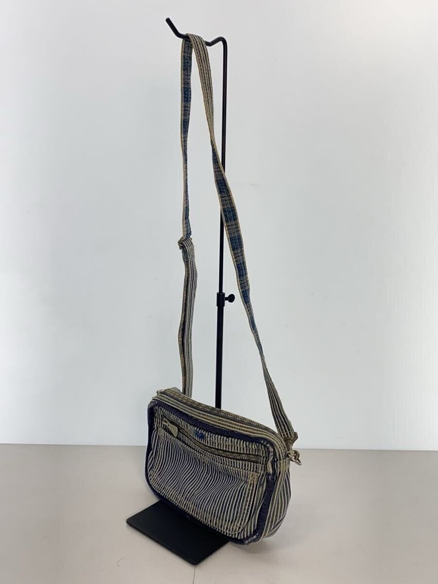 PORTER Classic Blue Striped Shoulder Bag — front