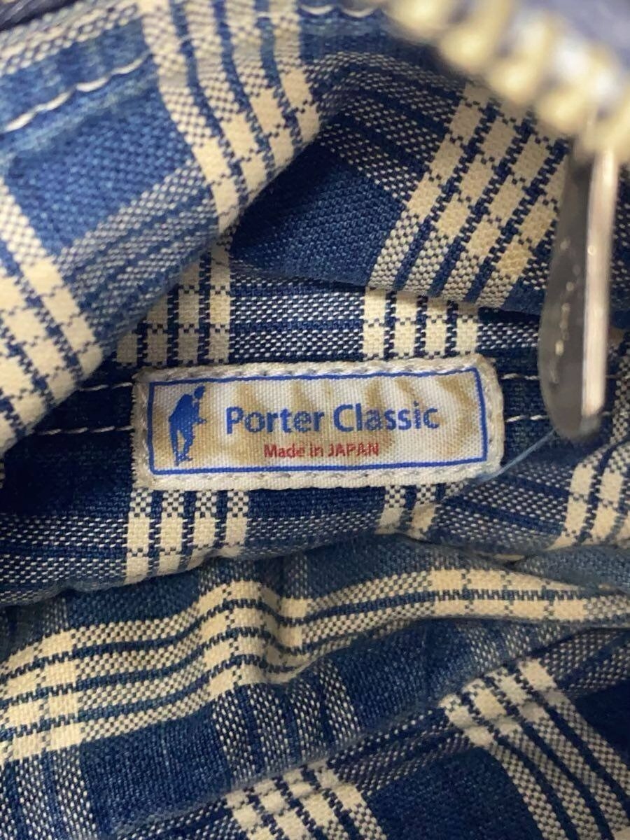 PORTER Classic Blue Striped Shoulder Bag — label
