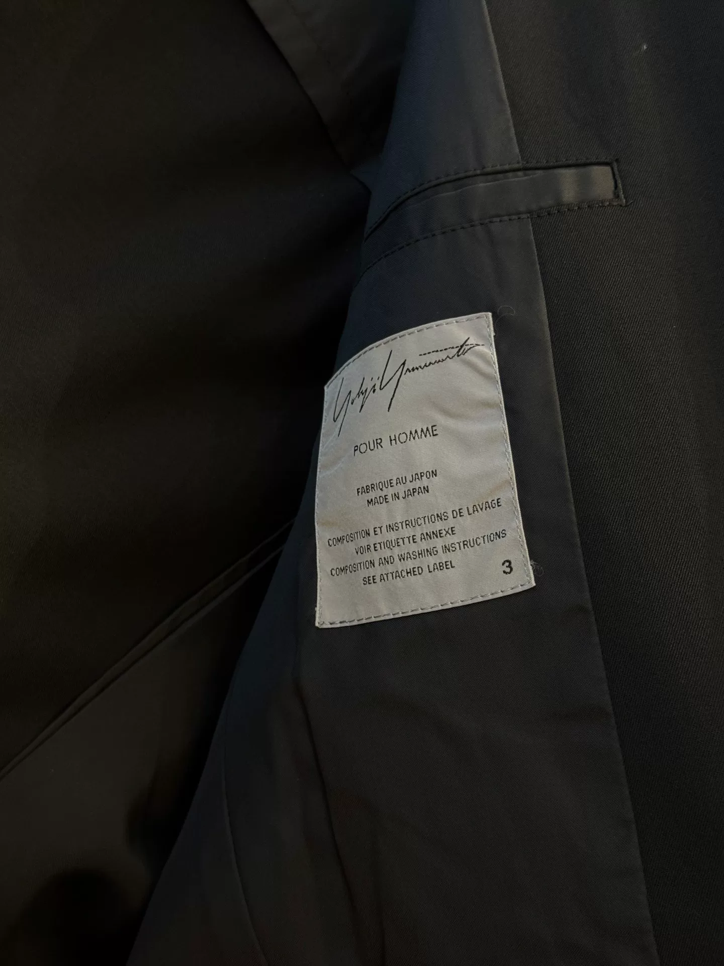 Yohji Yamamoto 03SS Ivy Badge Blazer — back