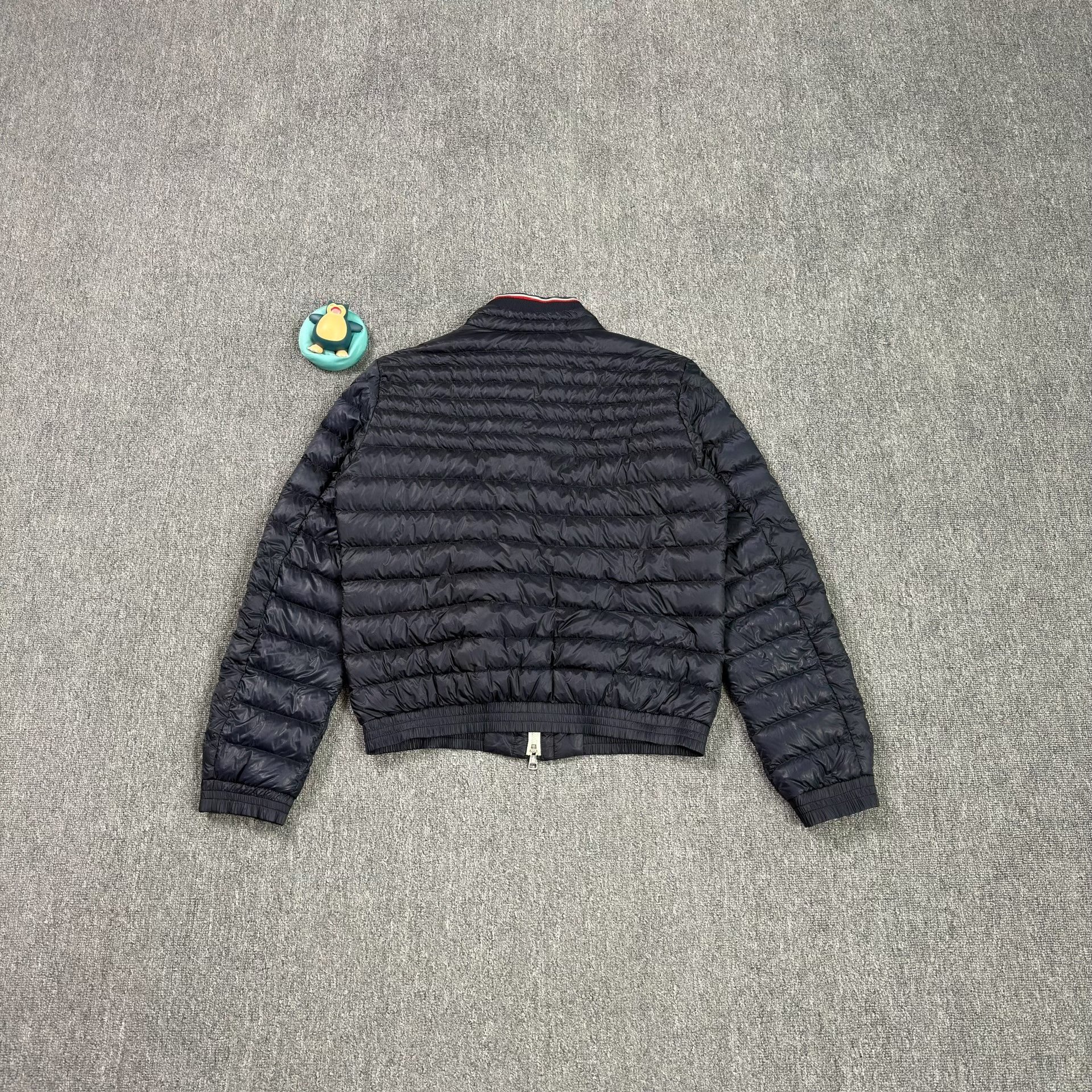 Moncler Dark Blue Lightweight Down Jacket — front