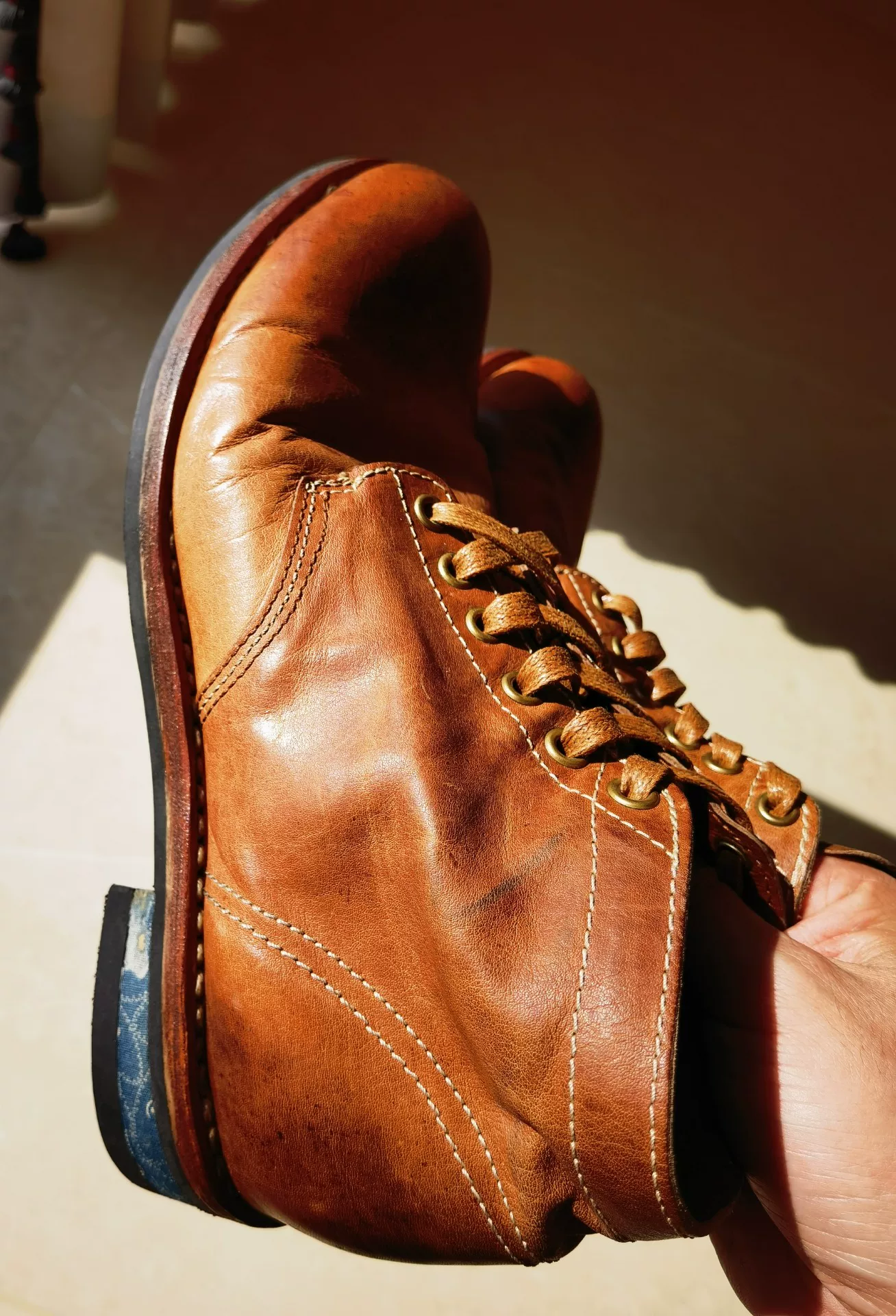 Visvim 13AW Brigadier Boots Mid-Folk — label