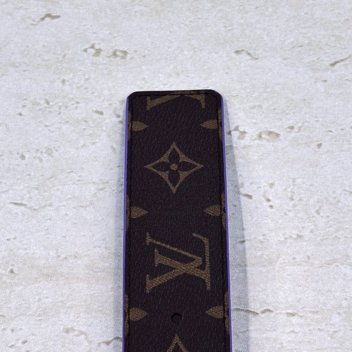 Louis Vuitton LV Optic Monogram Leather Belt — back