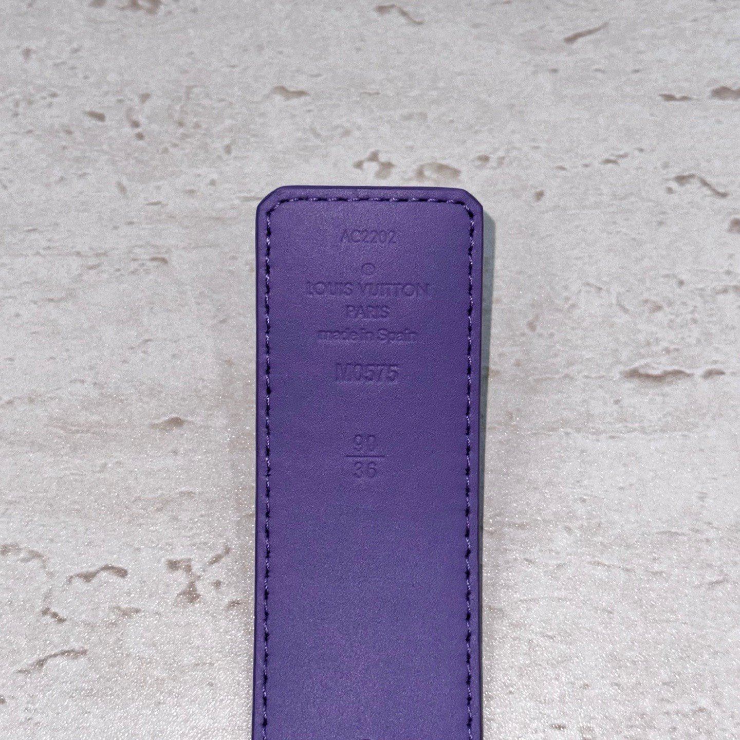 Louis Vuitton LV Optic Monogram Leather Belt — label