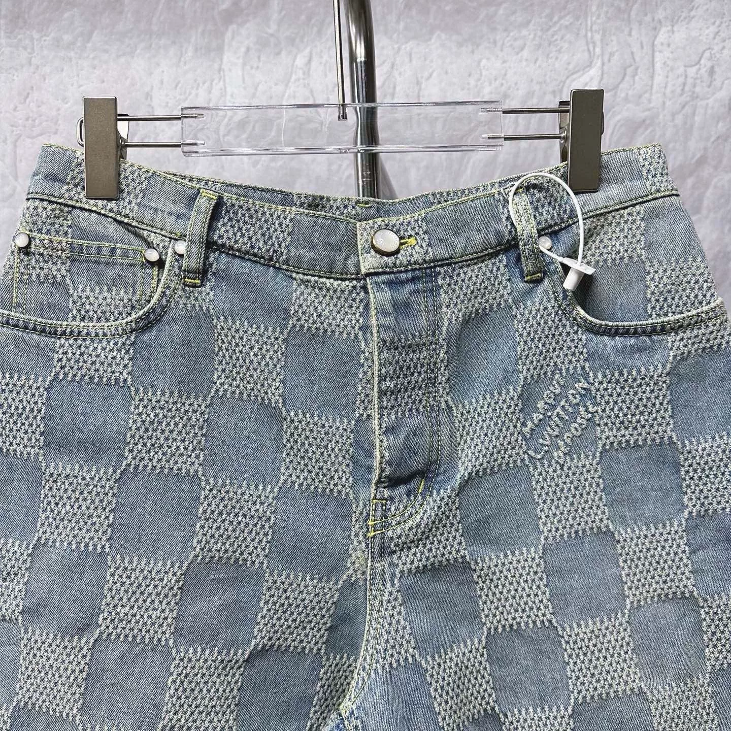 Louis Vuitton Checkerboard Denim Shorts — detail
