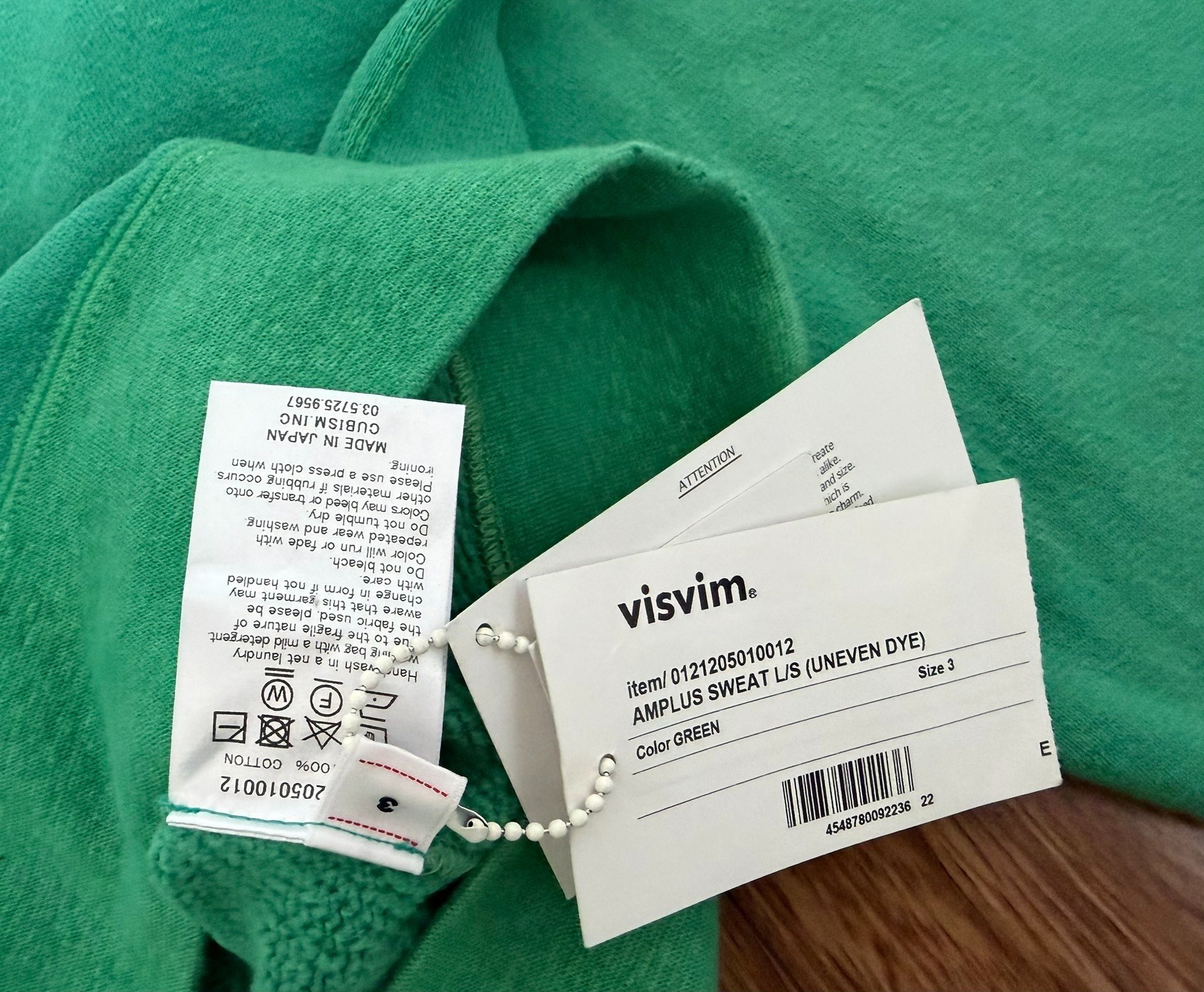 Visvim Amplus Sweat L/S (Uneven Dye) — detail