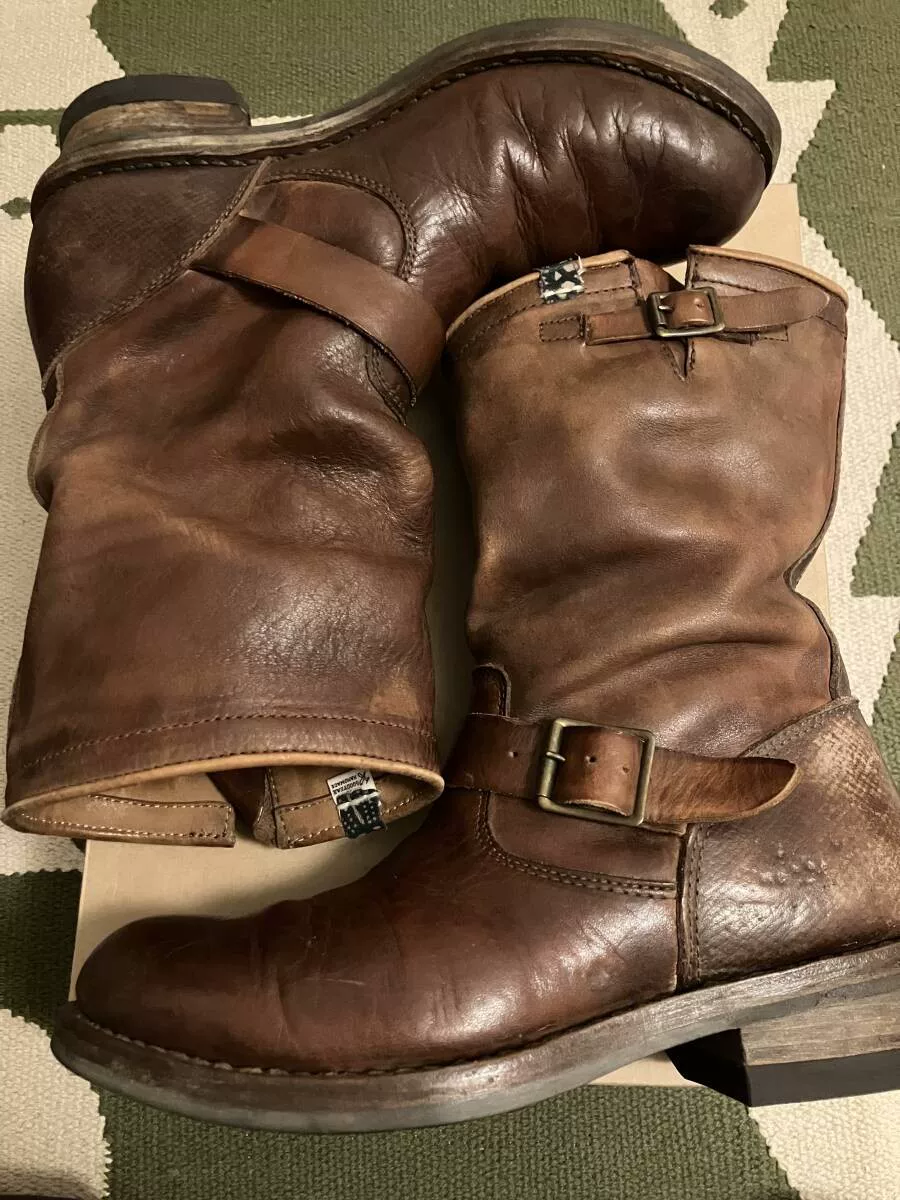 visvim F.I.L. Indigo Camping Trailer Boots — detail
