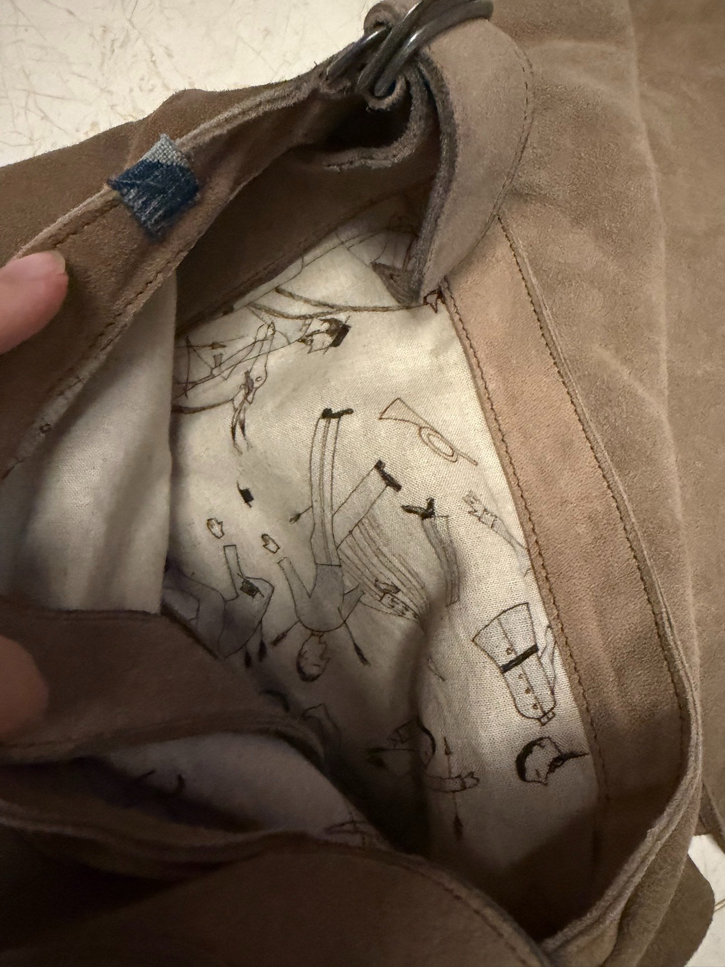 VISVIM 23 ICT Deerskin Shoulder Bag — detail