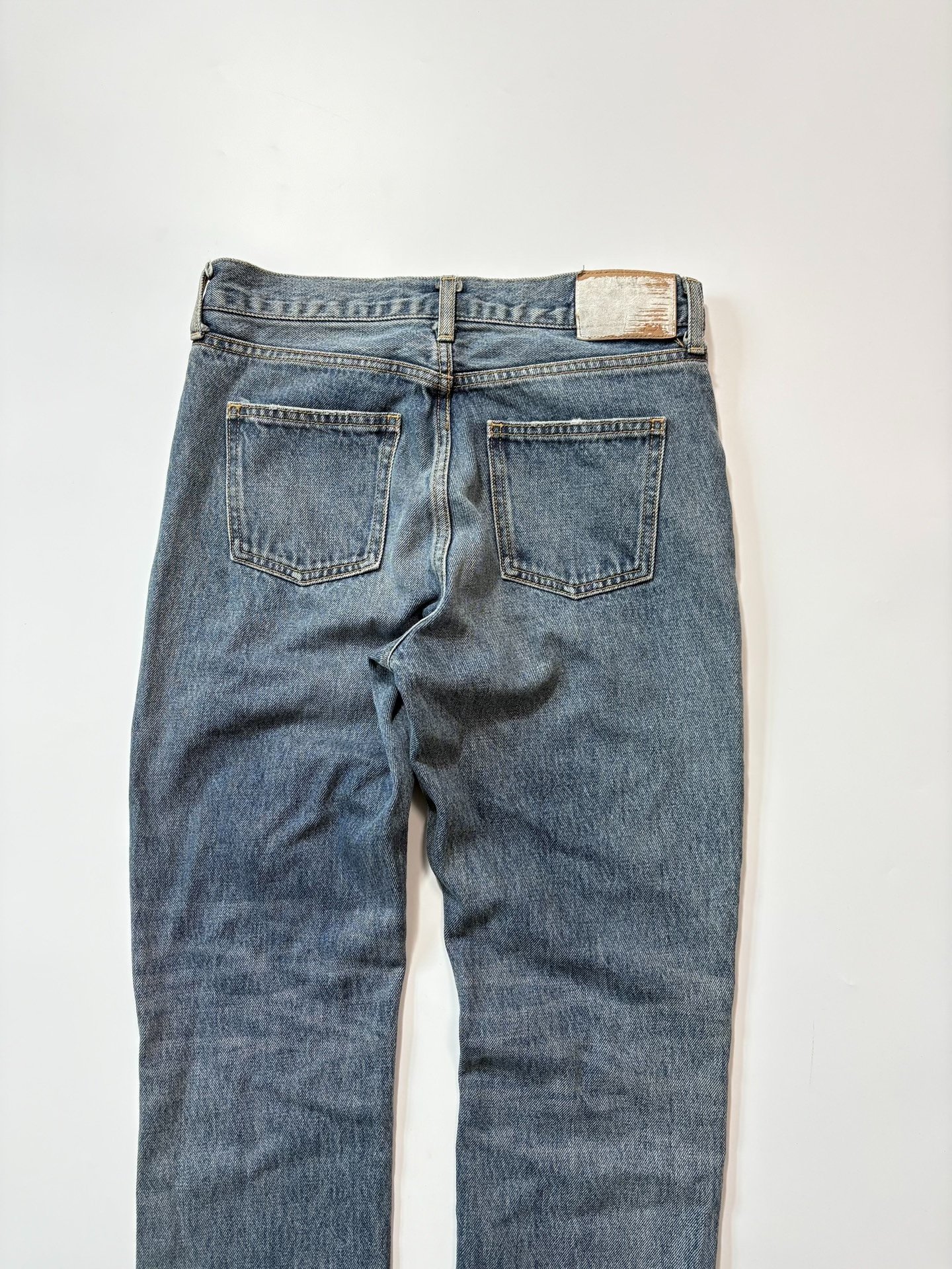 X-girl Blue Washed Straight Jeans — back