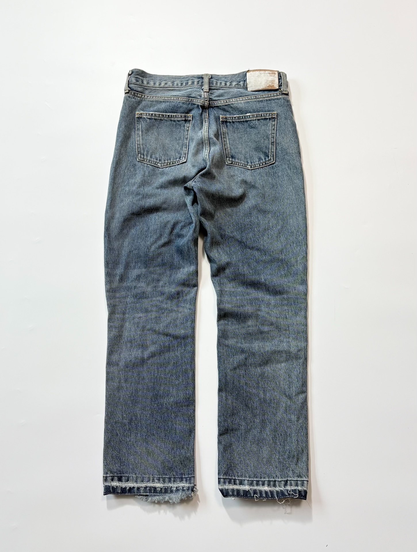 X-girl Blue Washed Straight Jeans — front