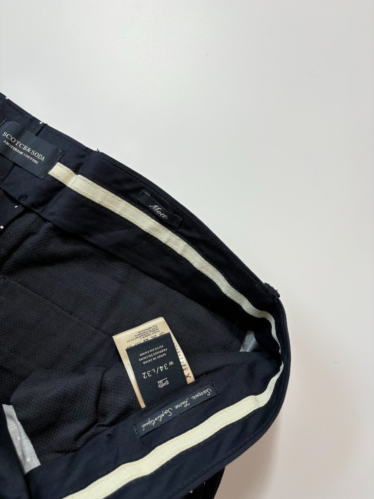 Scotch&Soda Dark Blue Polka Dot Pants — back
