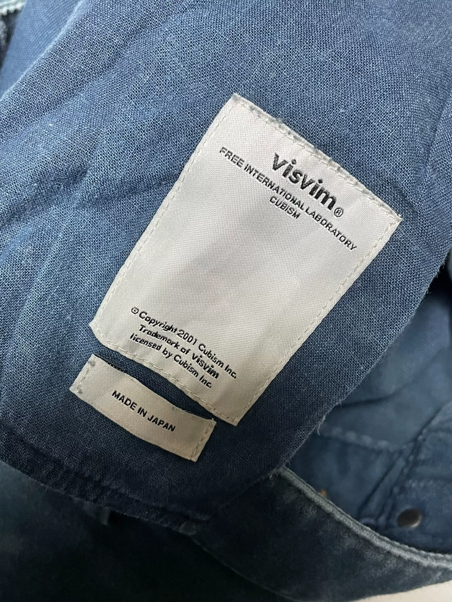 Visvim N.D Pants Dk.Indigo — label