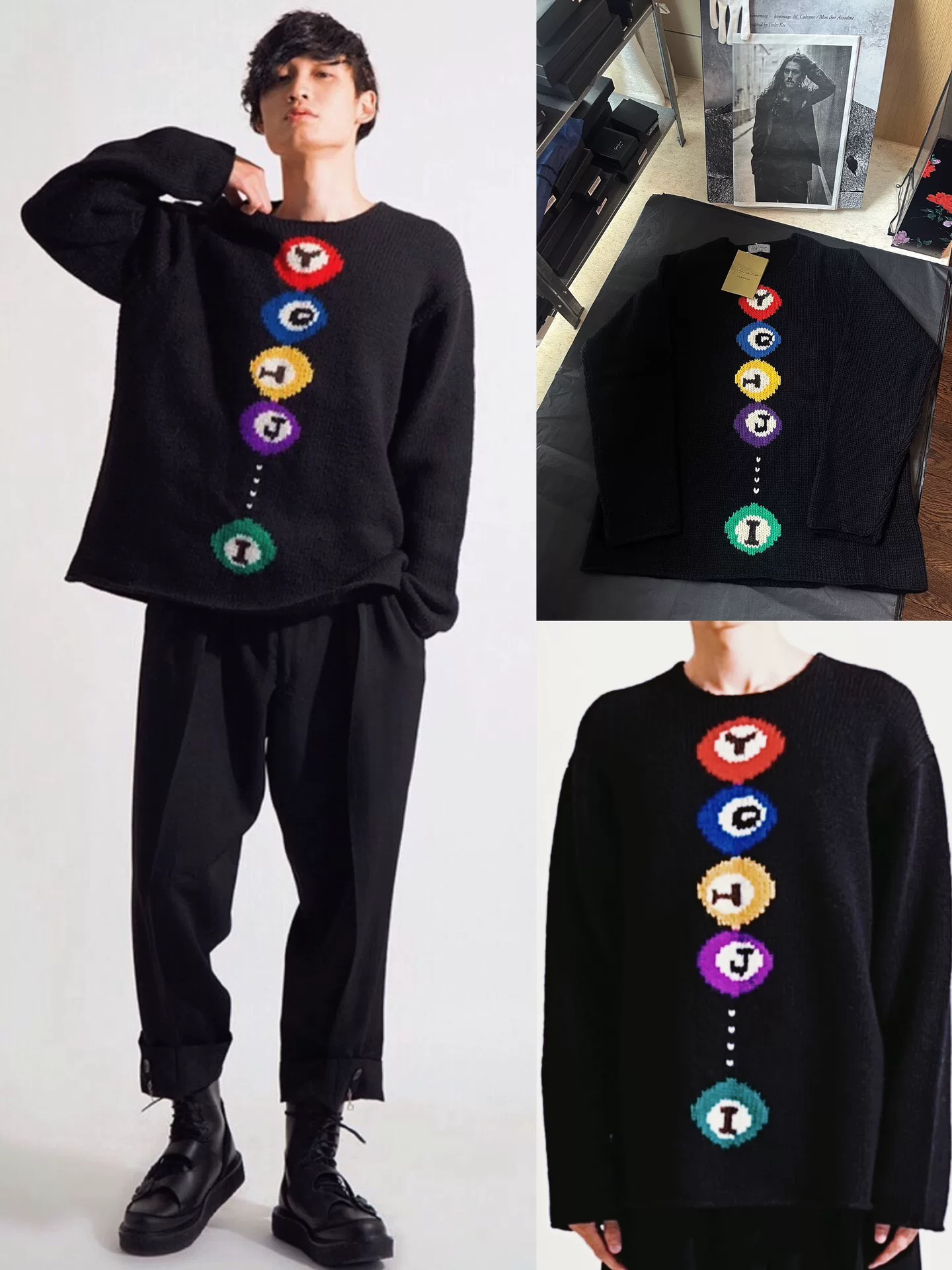 Yohji Yamamoto 97AW Billiard YOHJI Sweater