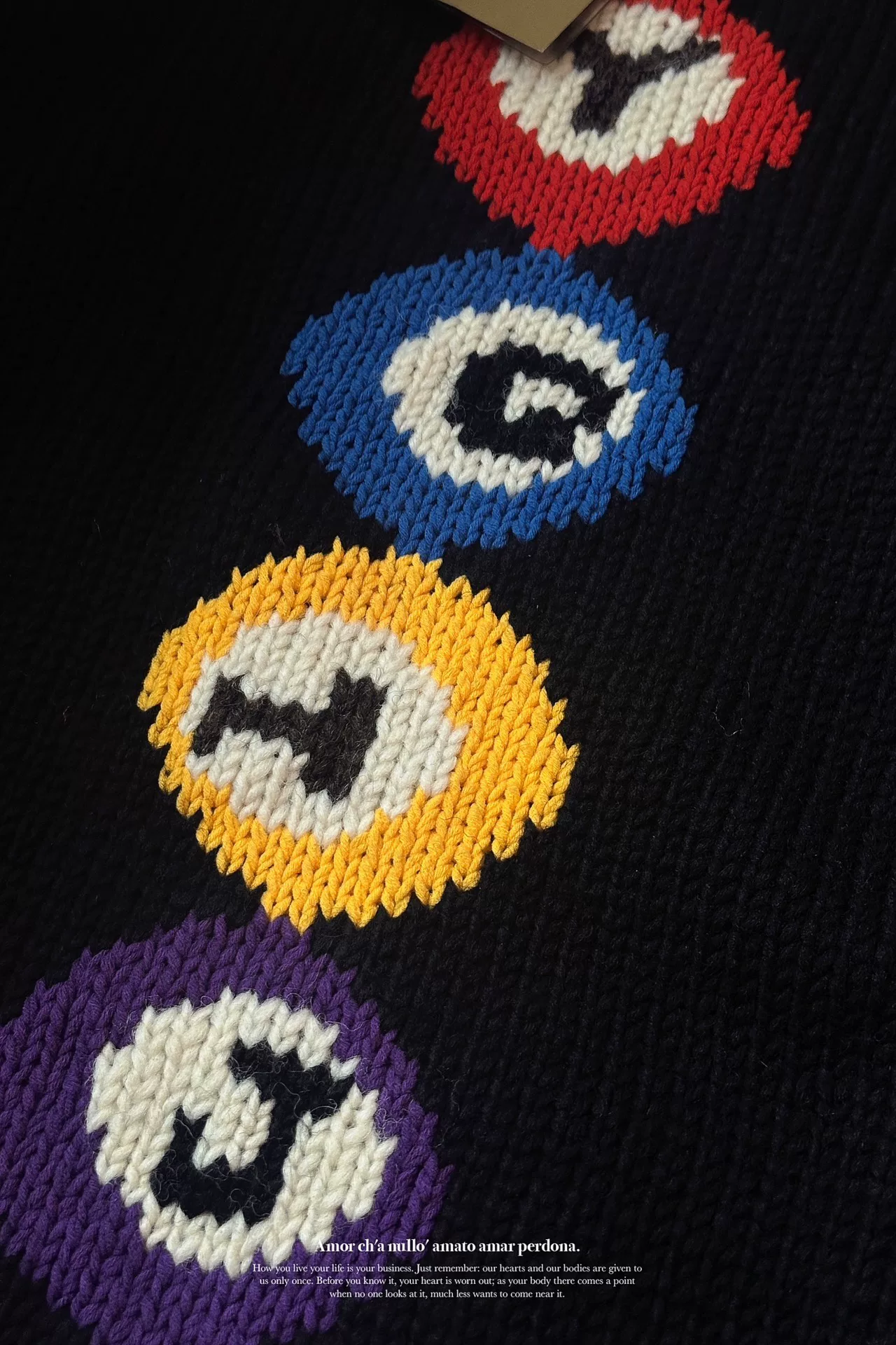 Yohji Yamamoto 97AW Billiard YOHJI Sweater — label