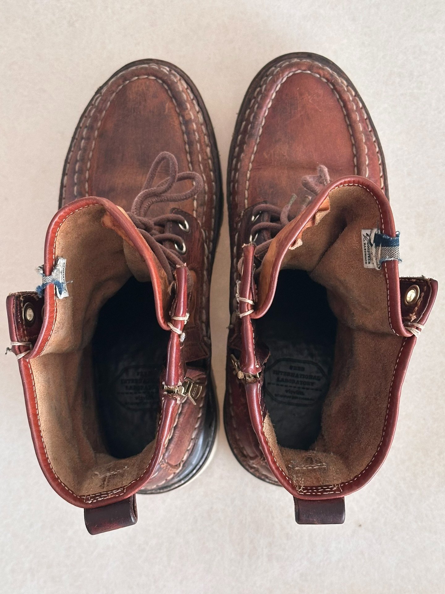 Visvim I.C.T GRIZZLY BOOTS 17AW — label