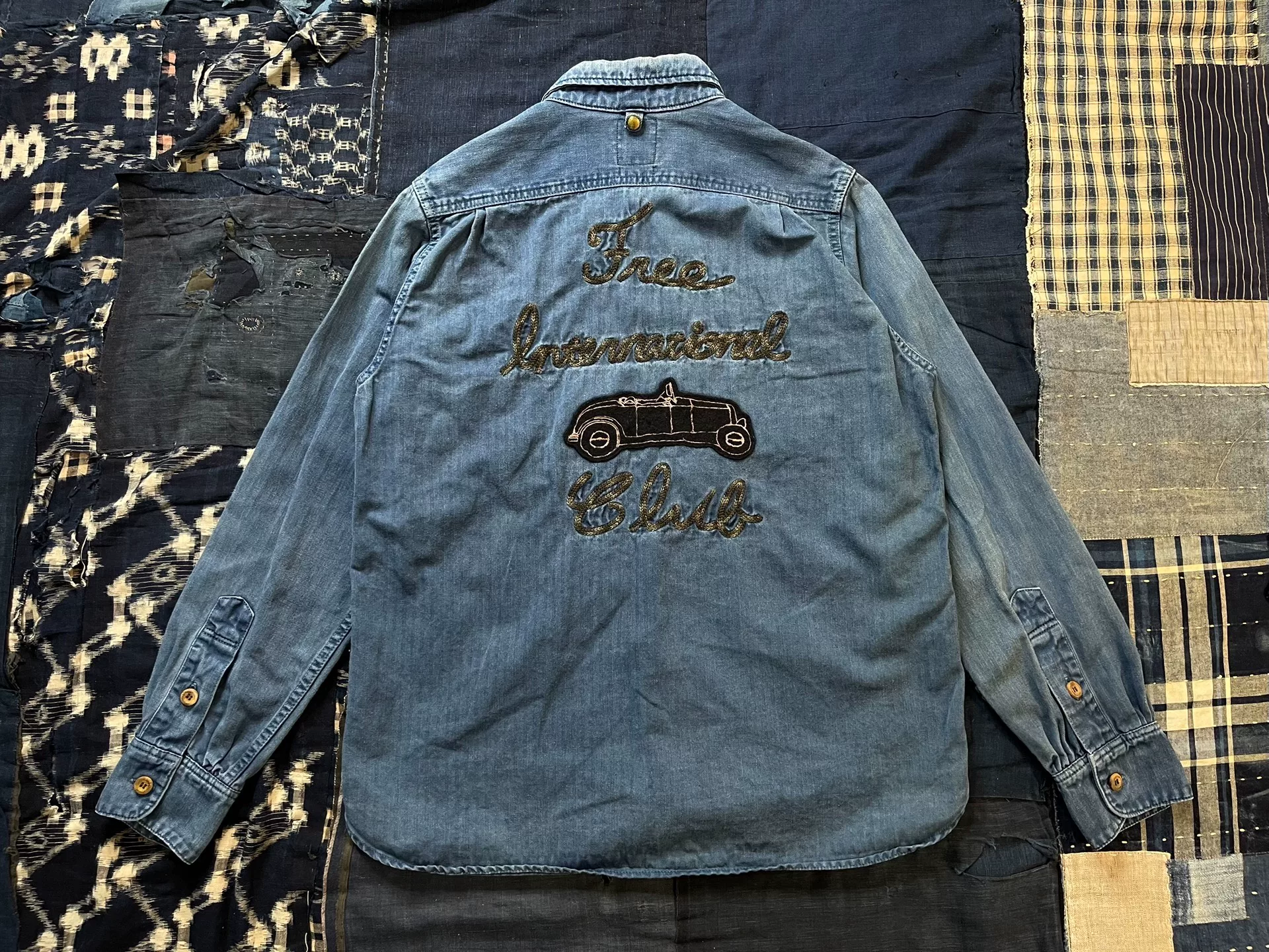 visvim 15AW Orange Hand Embroidery Shirt