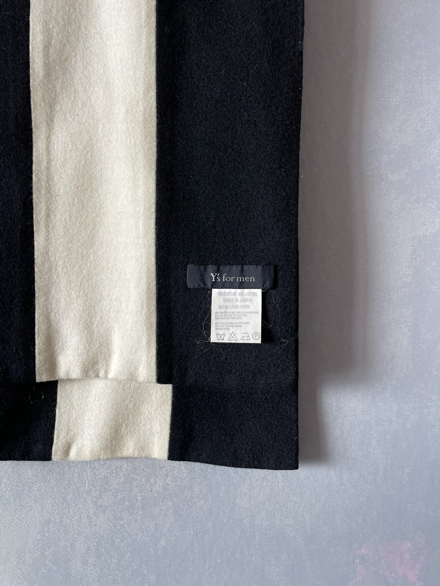 Yohji Yamamoto Striped Double-Layer Scarf — front