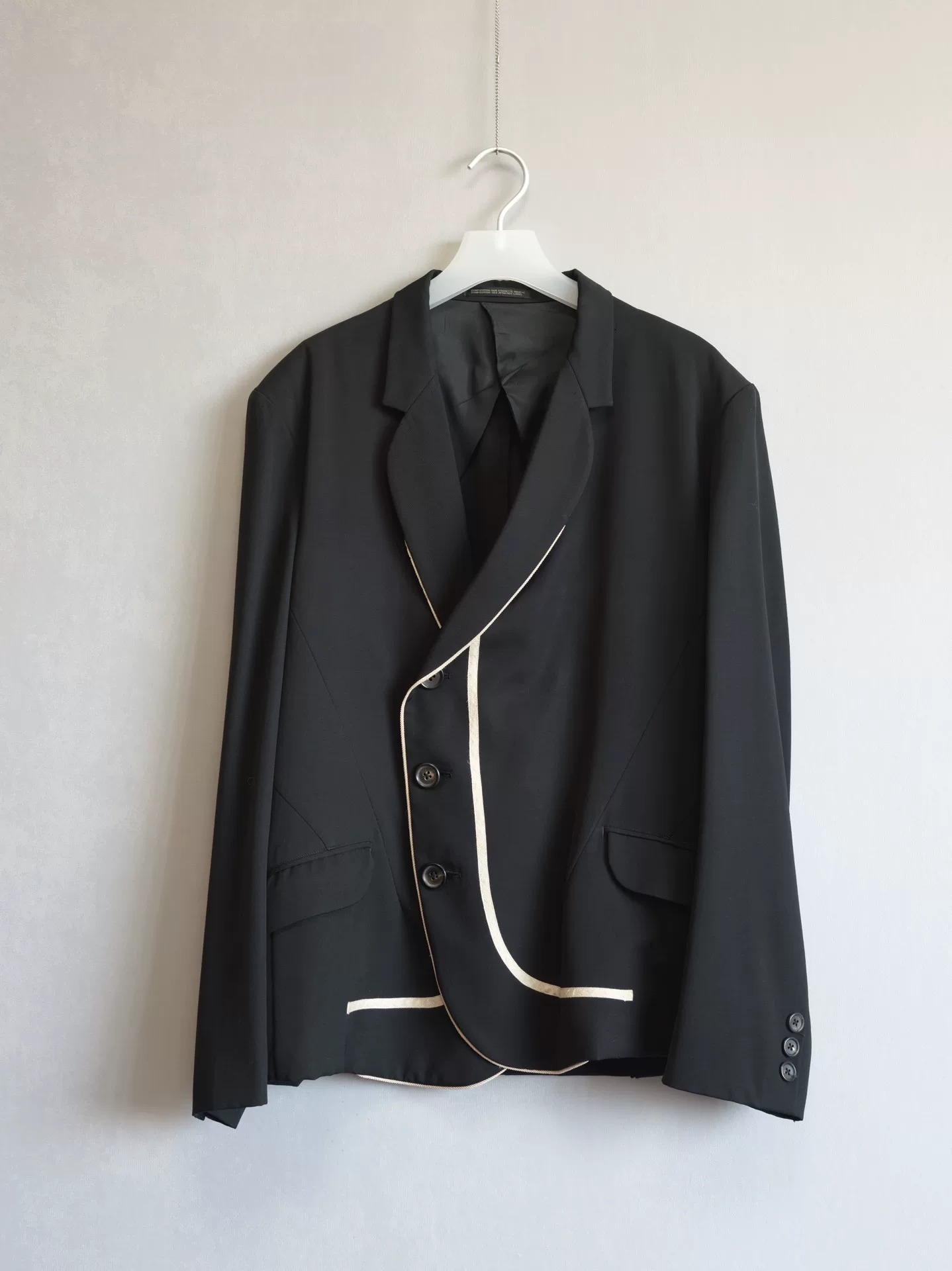 Yohji Yamamoto 97SS White Trim Wool Jacket