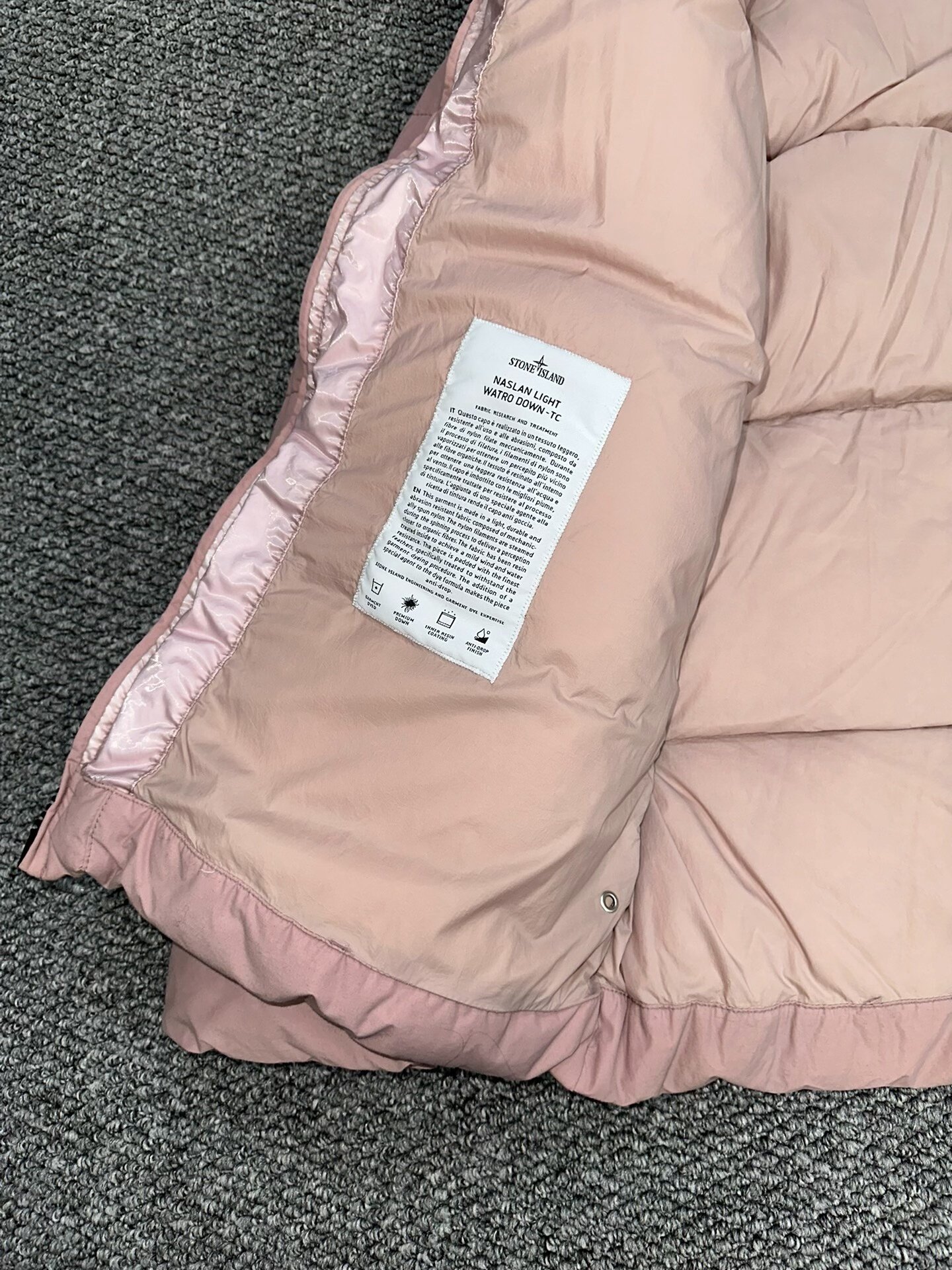 Stone Island Pink Down Jacket XL — back