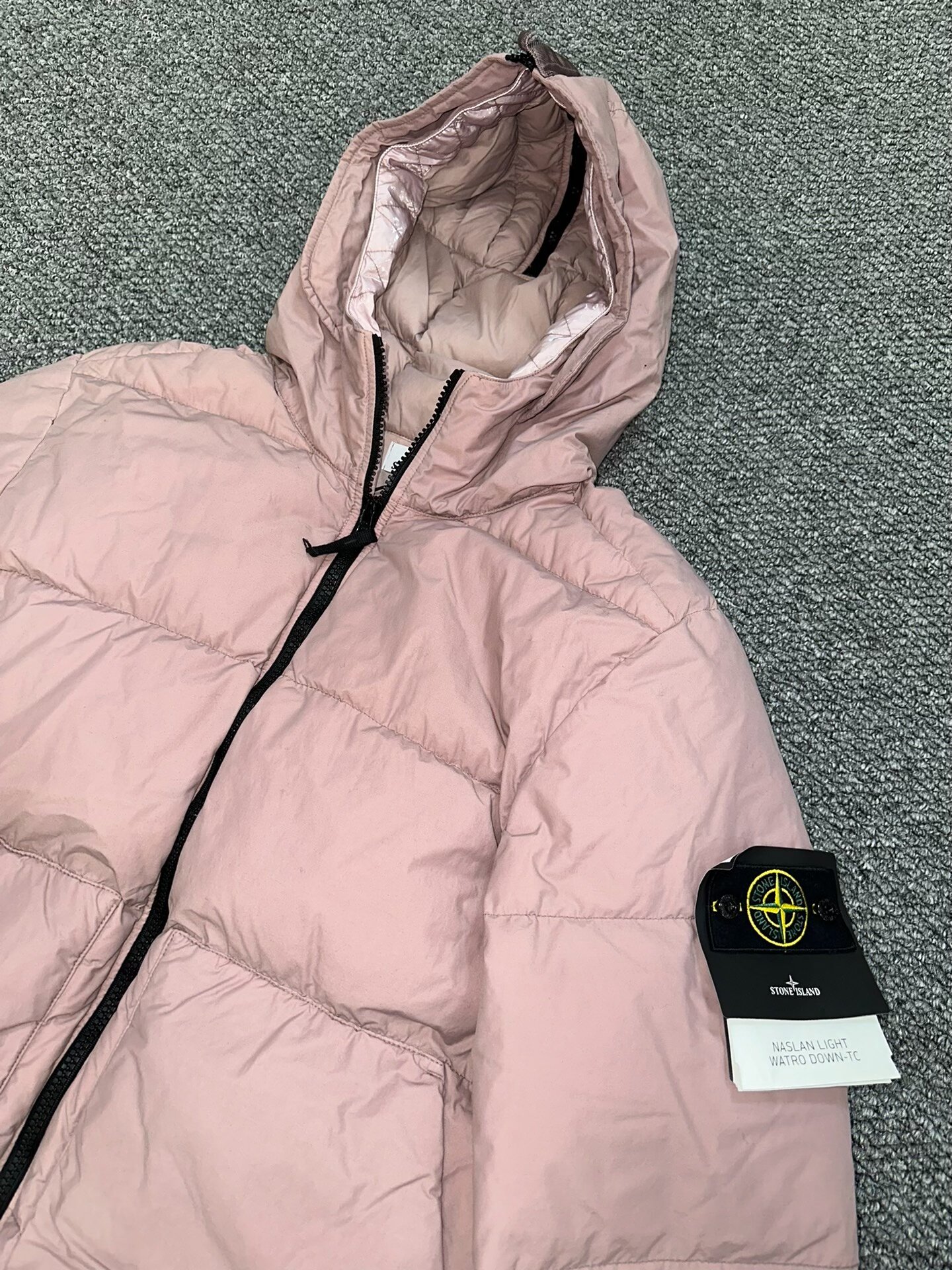 Stone Island Pink Down Jacket XL — front