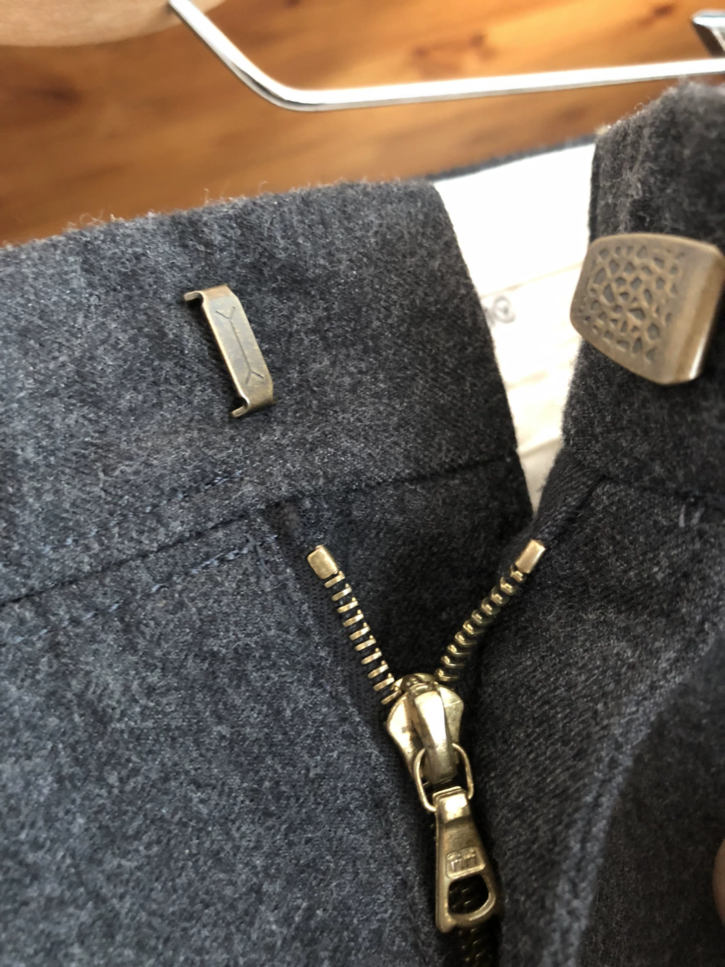 VISVIM SLACKS Wool Cropped Pants — back