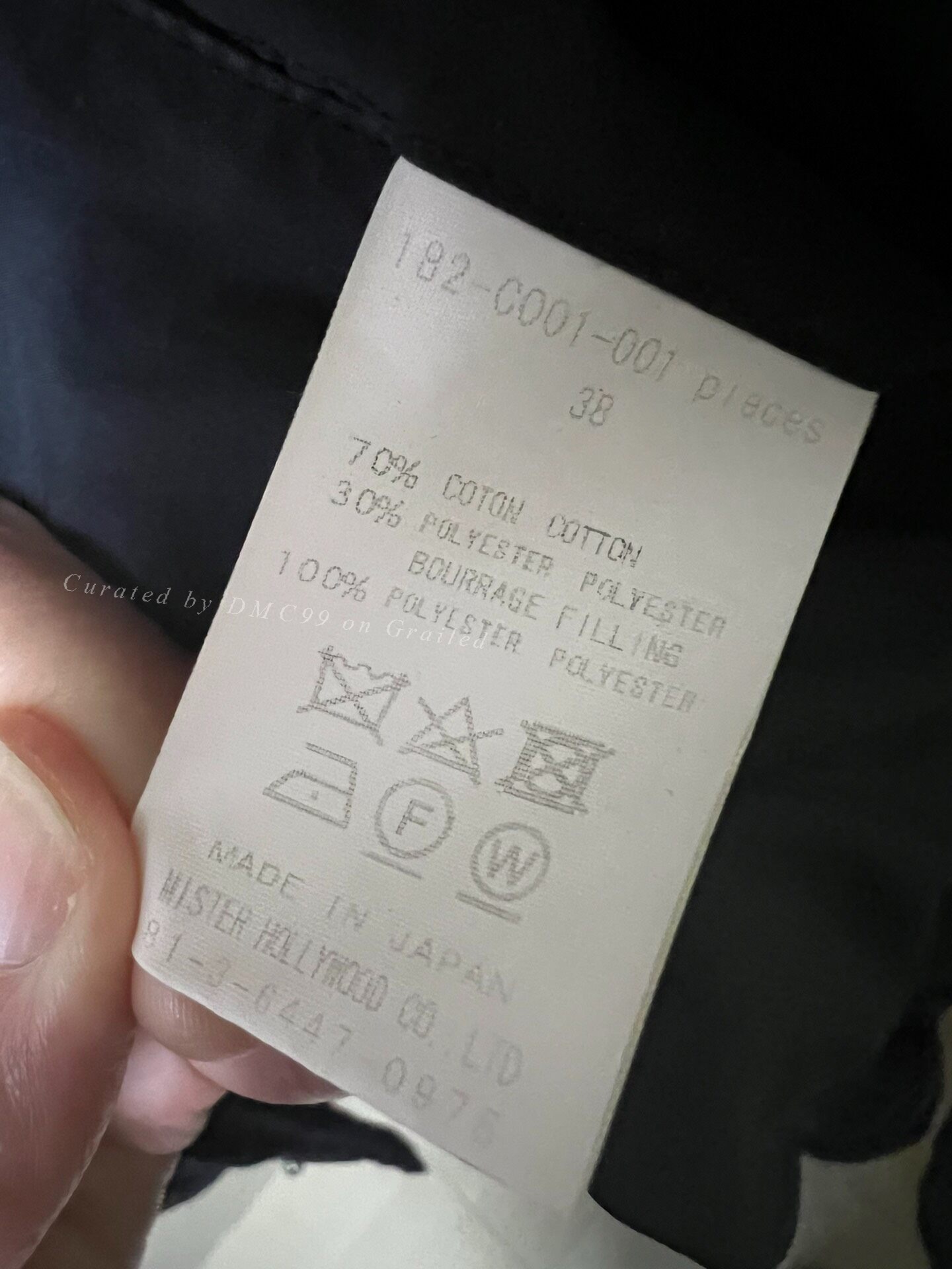 n.hoolywood Chesterfield Cotton Coat — label