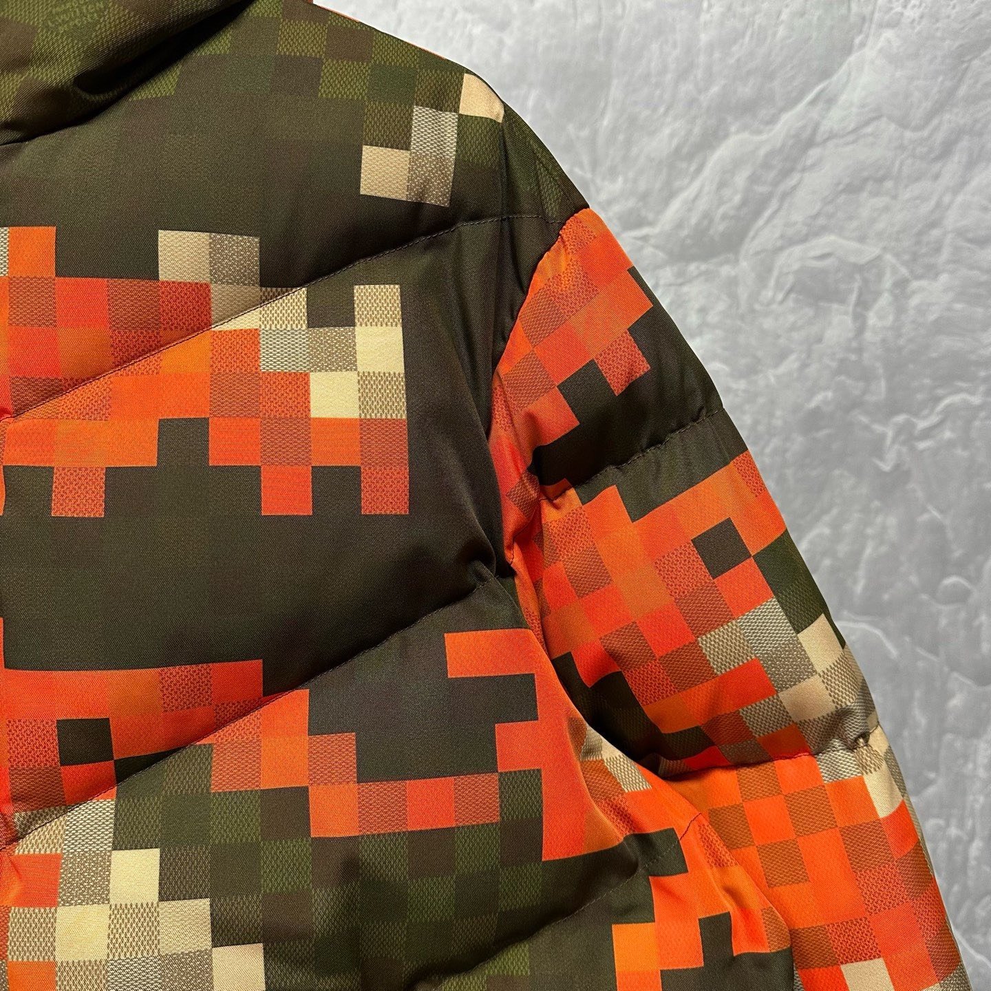 Louis Vuitton SS24 Mosaic Down Jacket — label