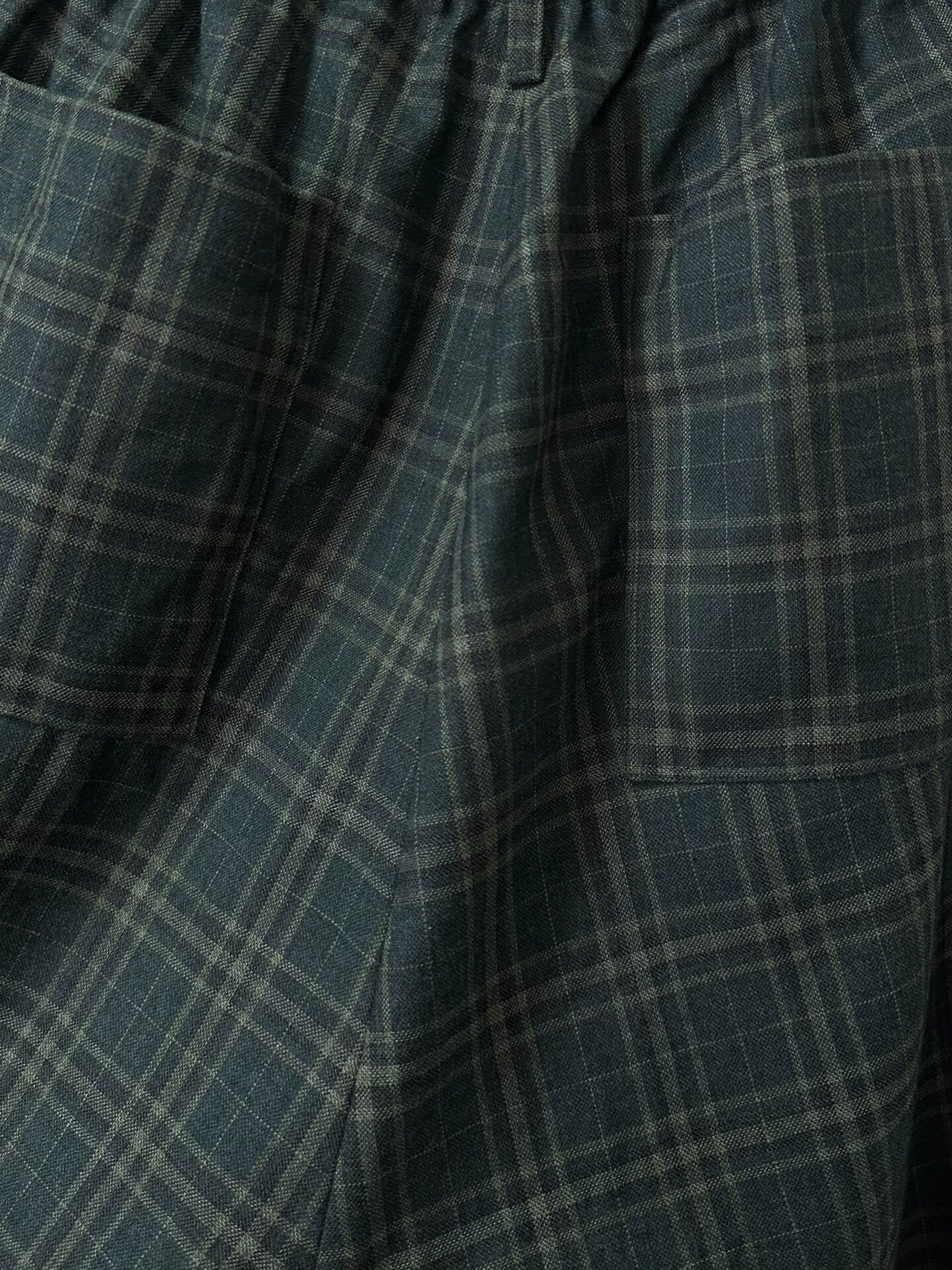 Klause Handmade Wool Plaid Trousers — label
