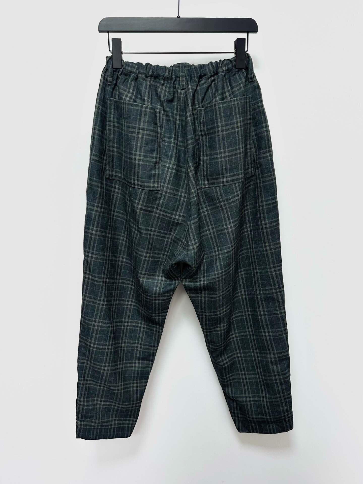 Klause Handmade Wool Plaid Trousers — front