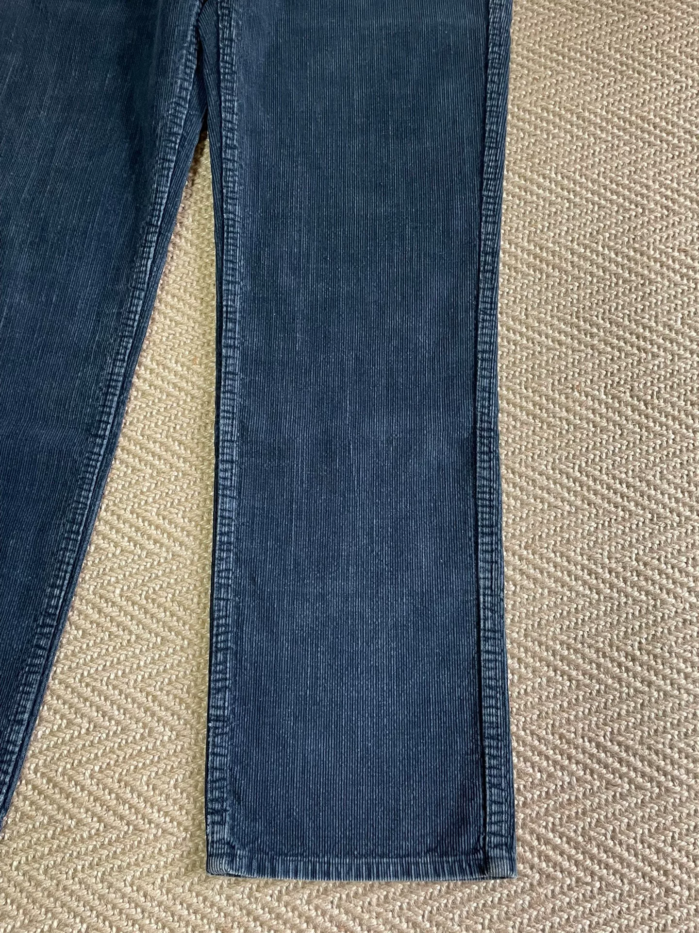 VISVIM FULXUS KANO Indigo Washed Corduroy Pants — back