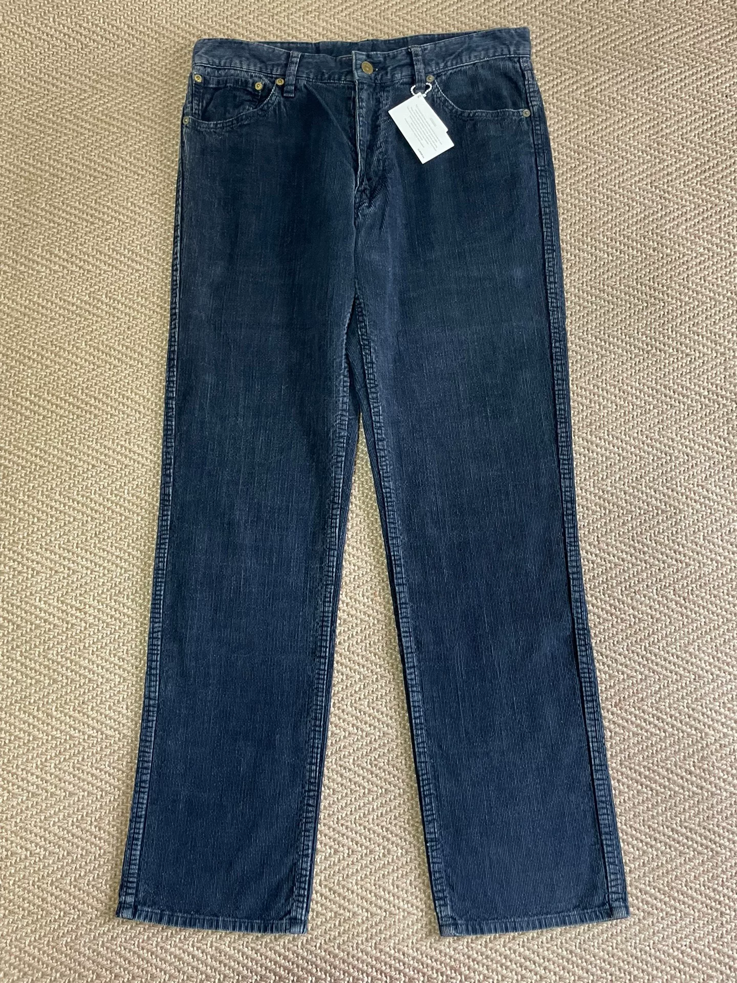 VISVIM FULXUS KANO Indigo Washed Corduroy Pants