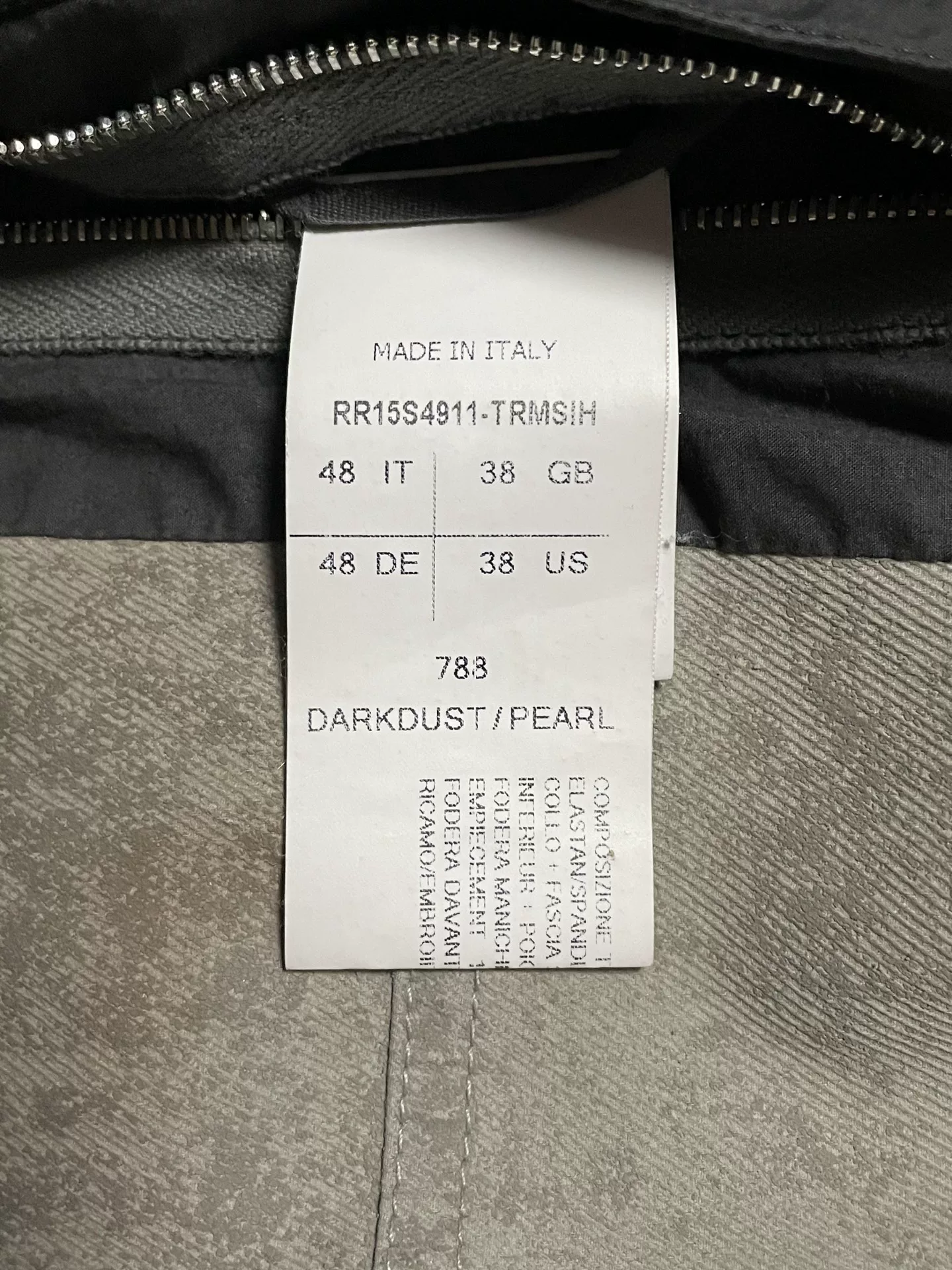Rick Owens Ghost Face Embroidery MA1 Pilot Jacket — back